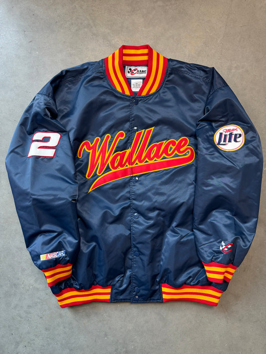 00’s Rusty Wallace Vintage Miller Lite Chase Authentics NASCAR Racing Satin Jacket (XXL)