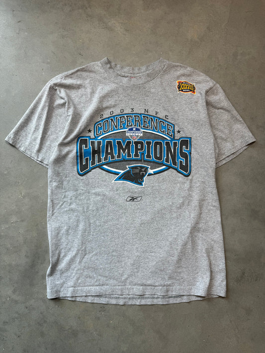 2003 Carolina Panthers Vintage NFC Conference Champions Reebok NFL Tee (Medium)