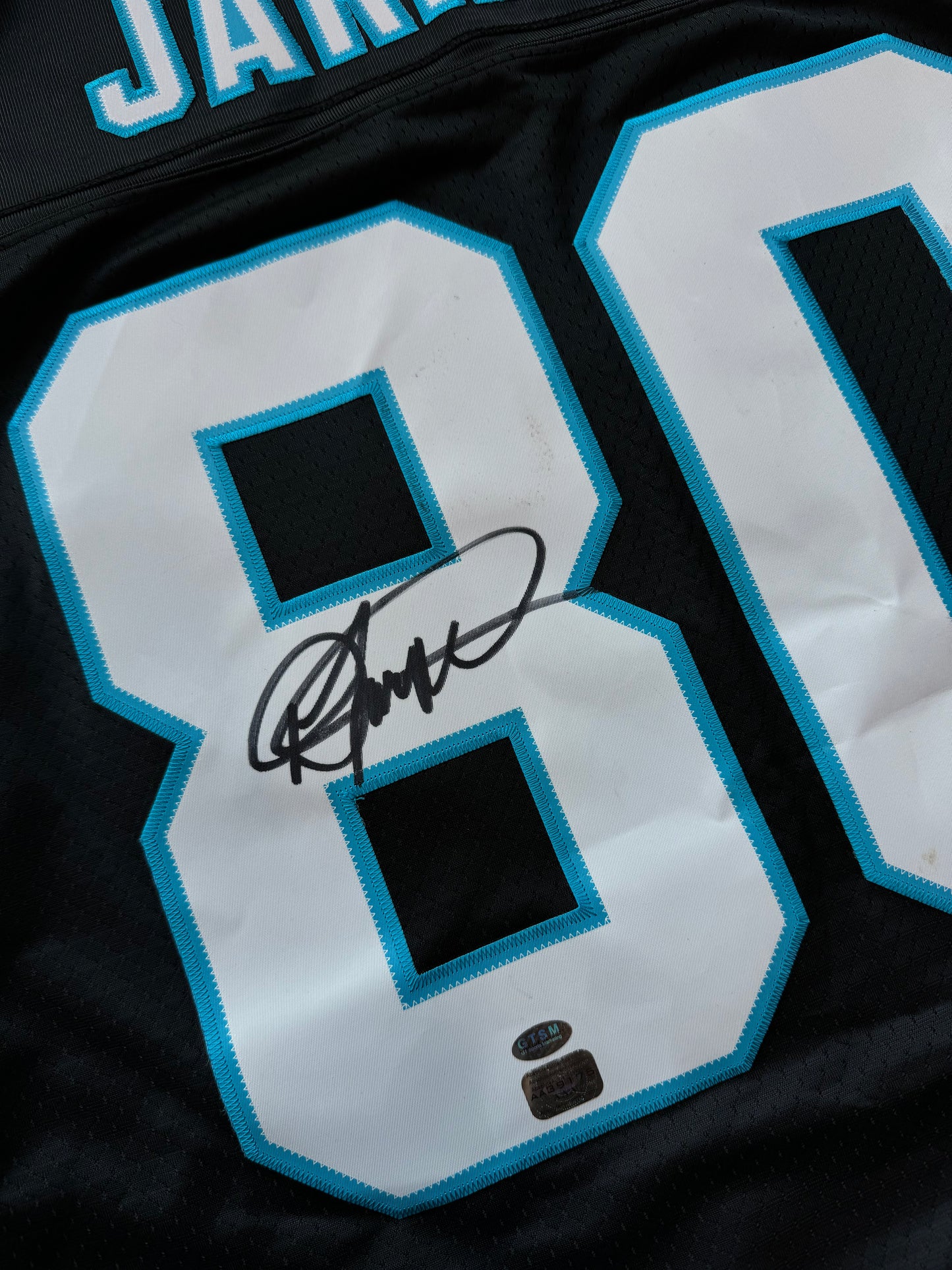 2008 Carolina Panthers Dwayne Jarrett Vintage Black Reebok Stitched NFL Jersey - Deadstock & Autographed (Size XL)
