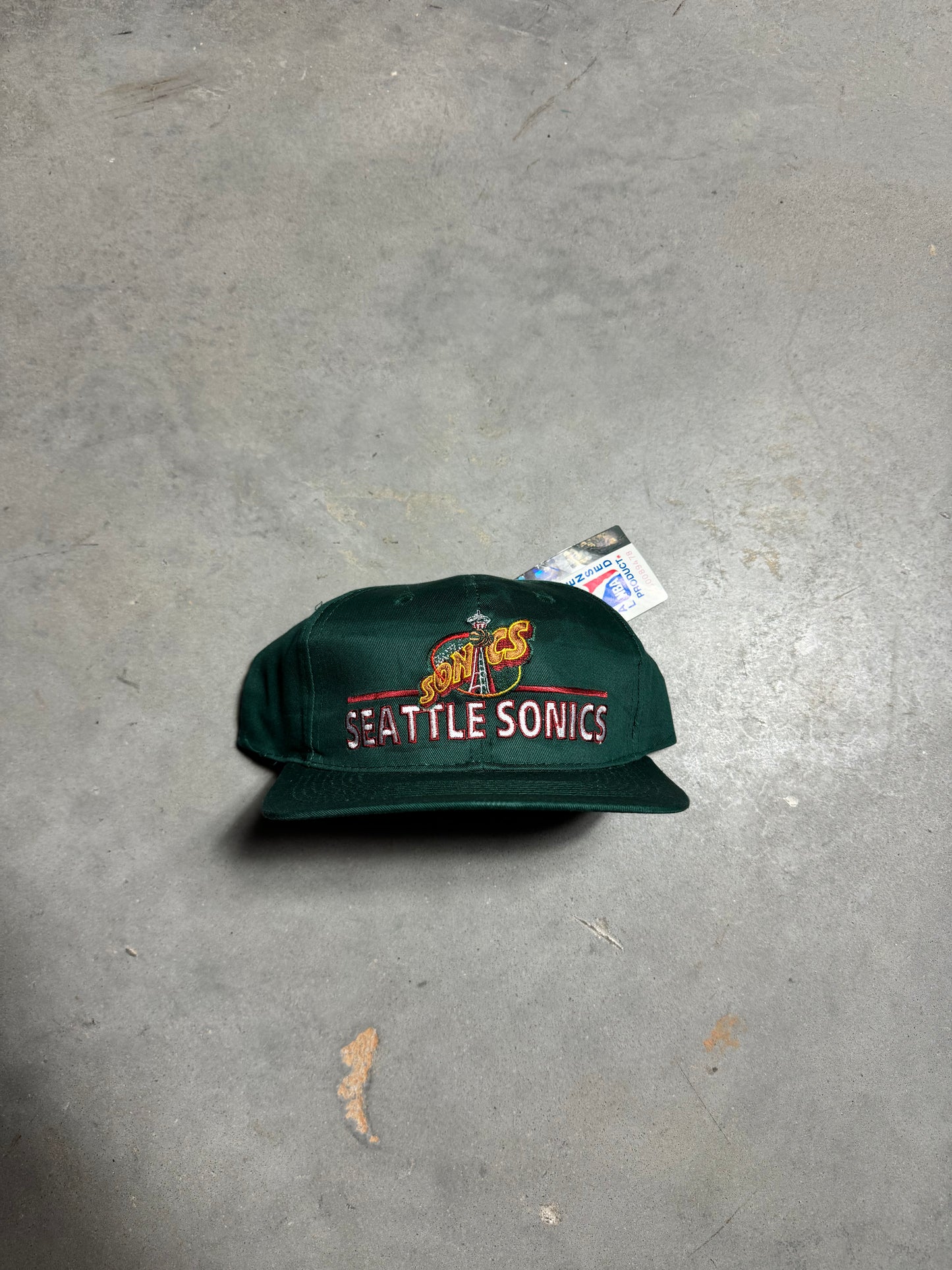 90’s Seattle Supersonics Vintage Green AnnCo. NBA Snapback Hat - Deadstock (OSFA)