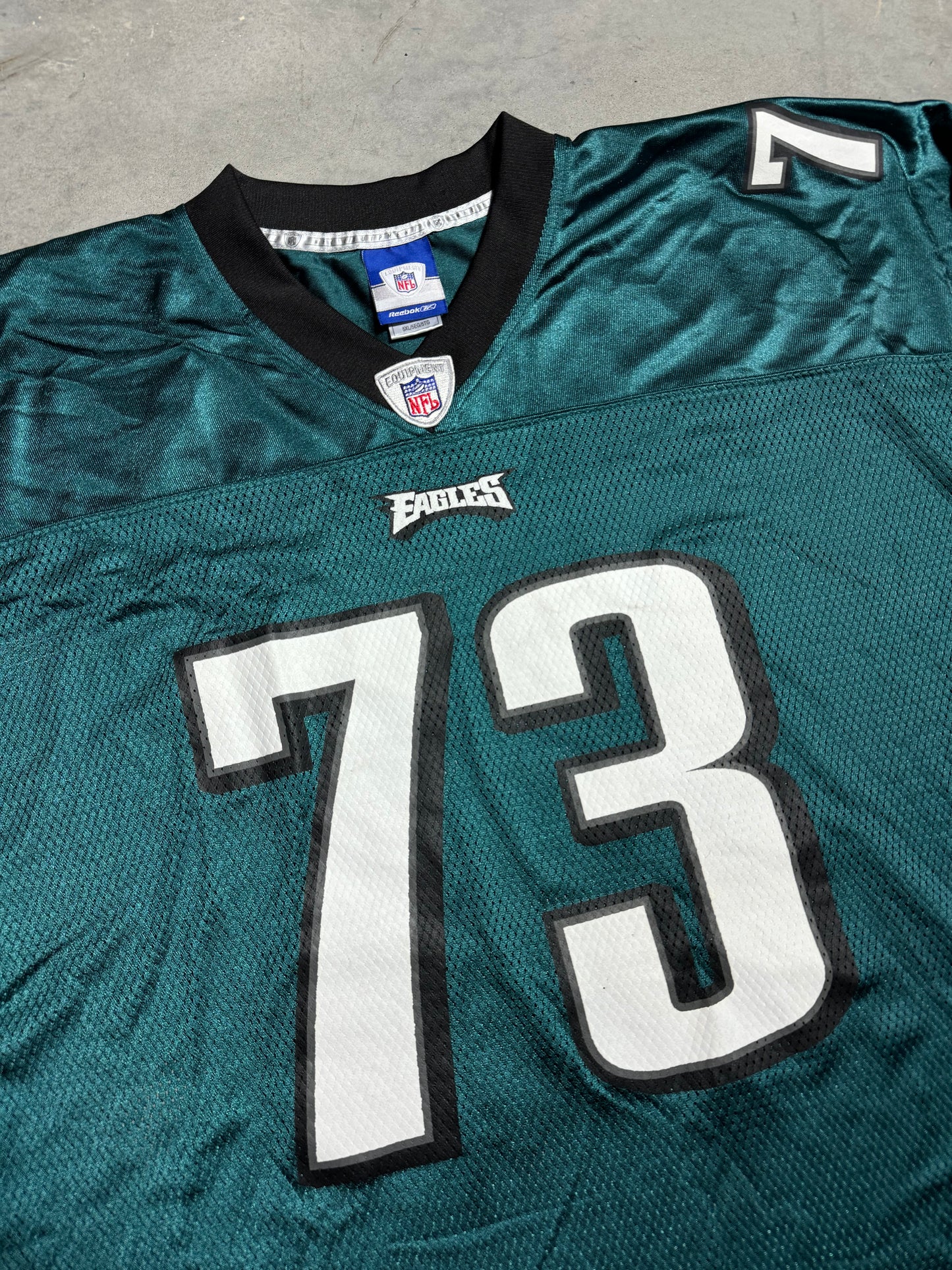 00’s Philadelphia Eagles Shawn Andrews Vintage Midnight Green Reebok NFL Jersey (5XL)