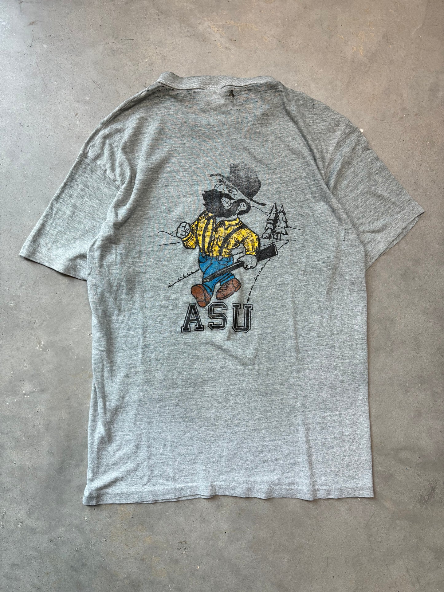 80’s Appalachian State Mountaineers Vintage Yosef Mascot College Tee (Slim Medium)