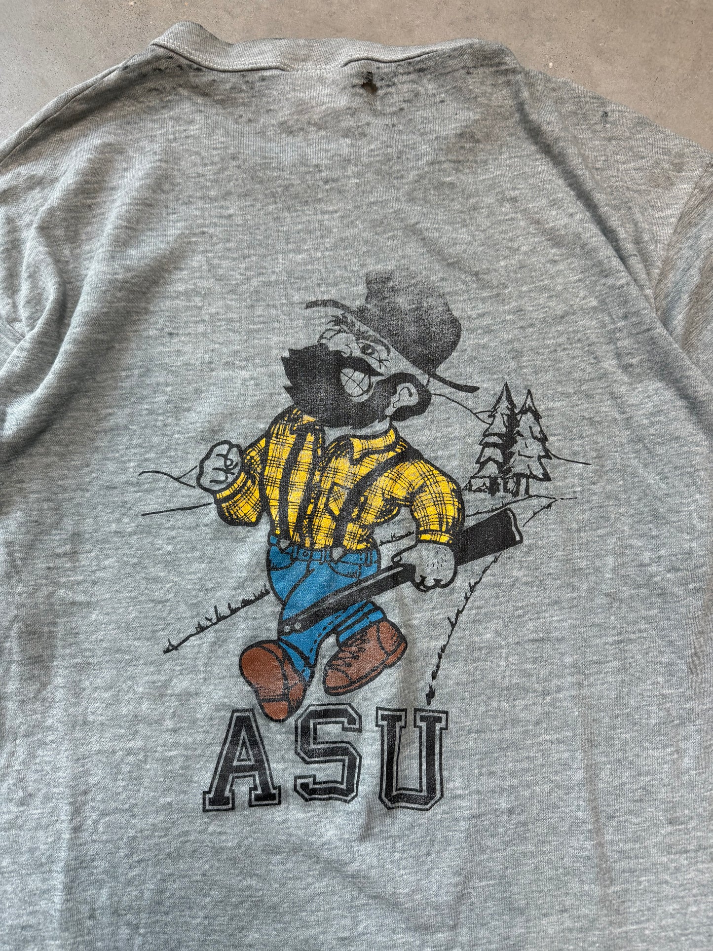 80’s Appalachian State Mountaineers Vintage Yosef Mascot College Tee (Slim Medium)