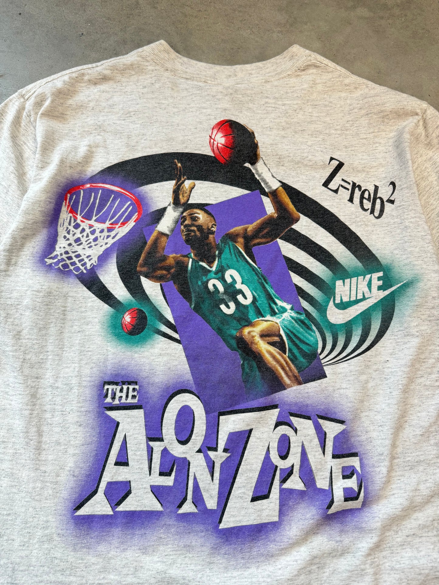 90’s Alonzo Mourning Nike Basketball “The Alonzone” Vintage Tee (Medium)