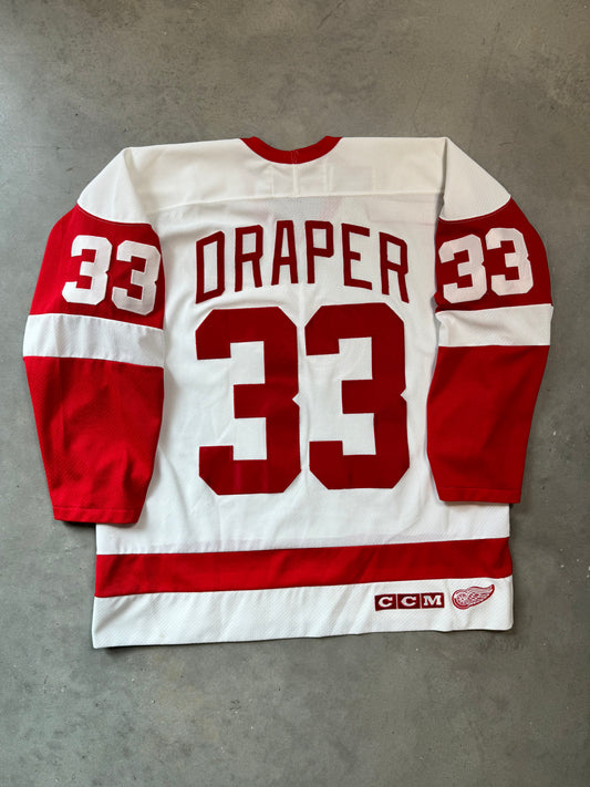 2000 Detroit Red Wings Kris Draper Vintage CCM NHL Authentic Hockey Jersey (XL)