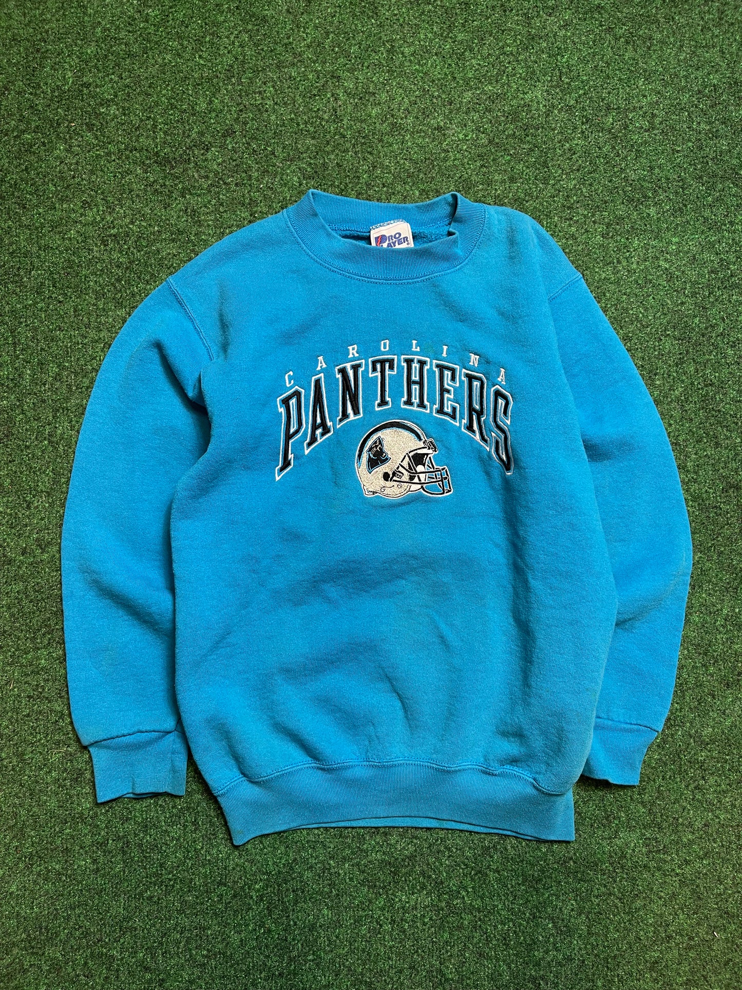 90’s Carolina Panthers Vintage Pro Player Embroidered Crewneck (XS)