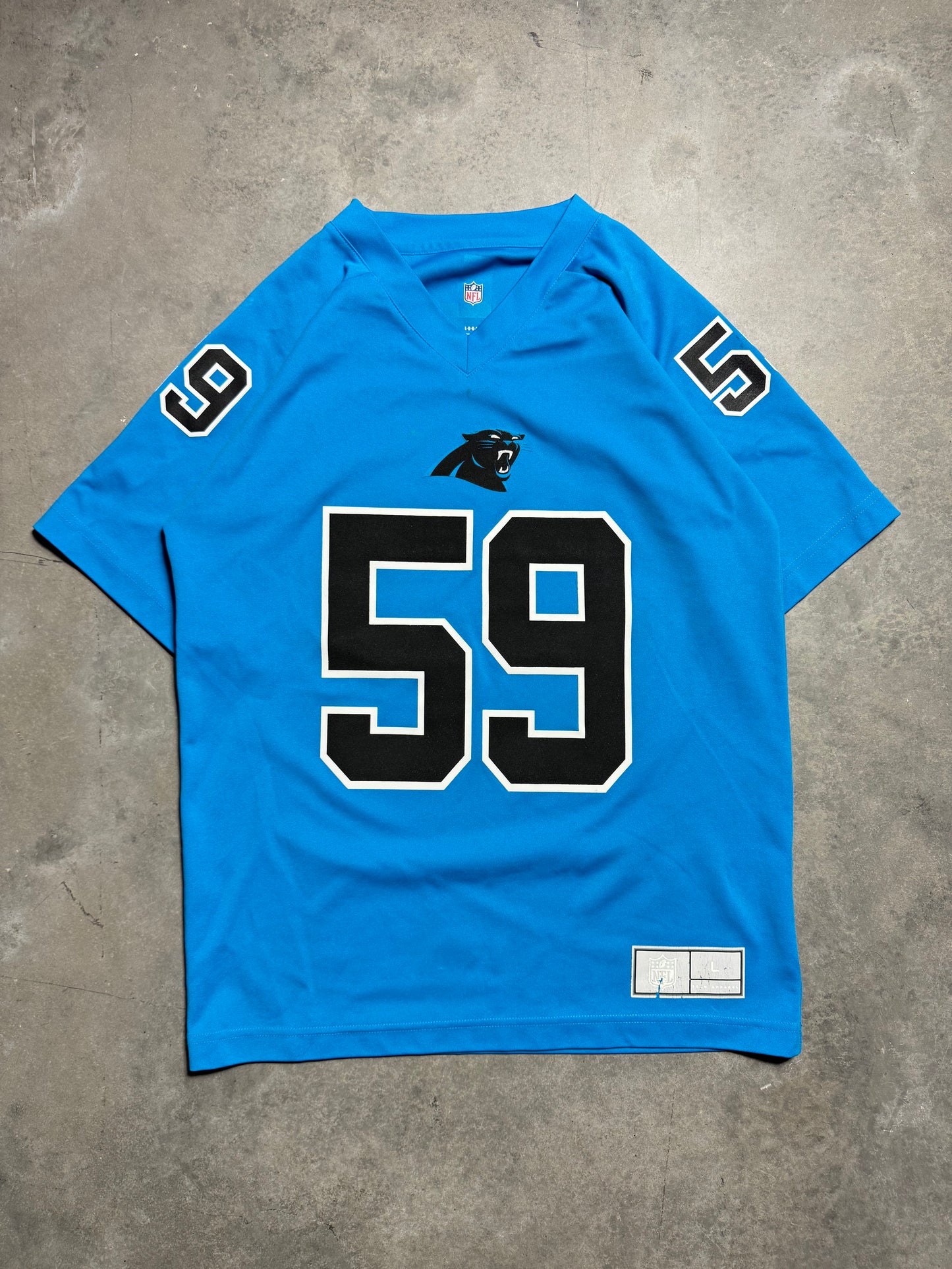 2010’s Carolina Panthers Luke Kuechly Blue NFL Jersey (Youth Large)