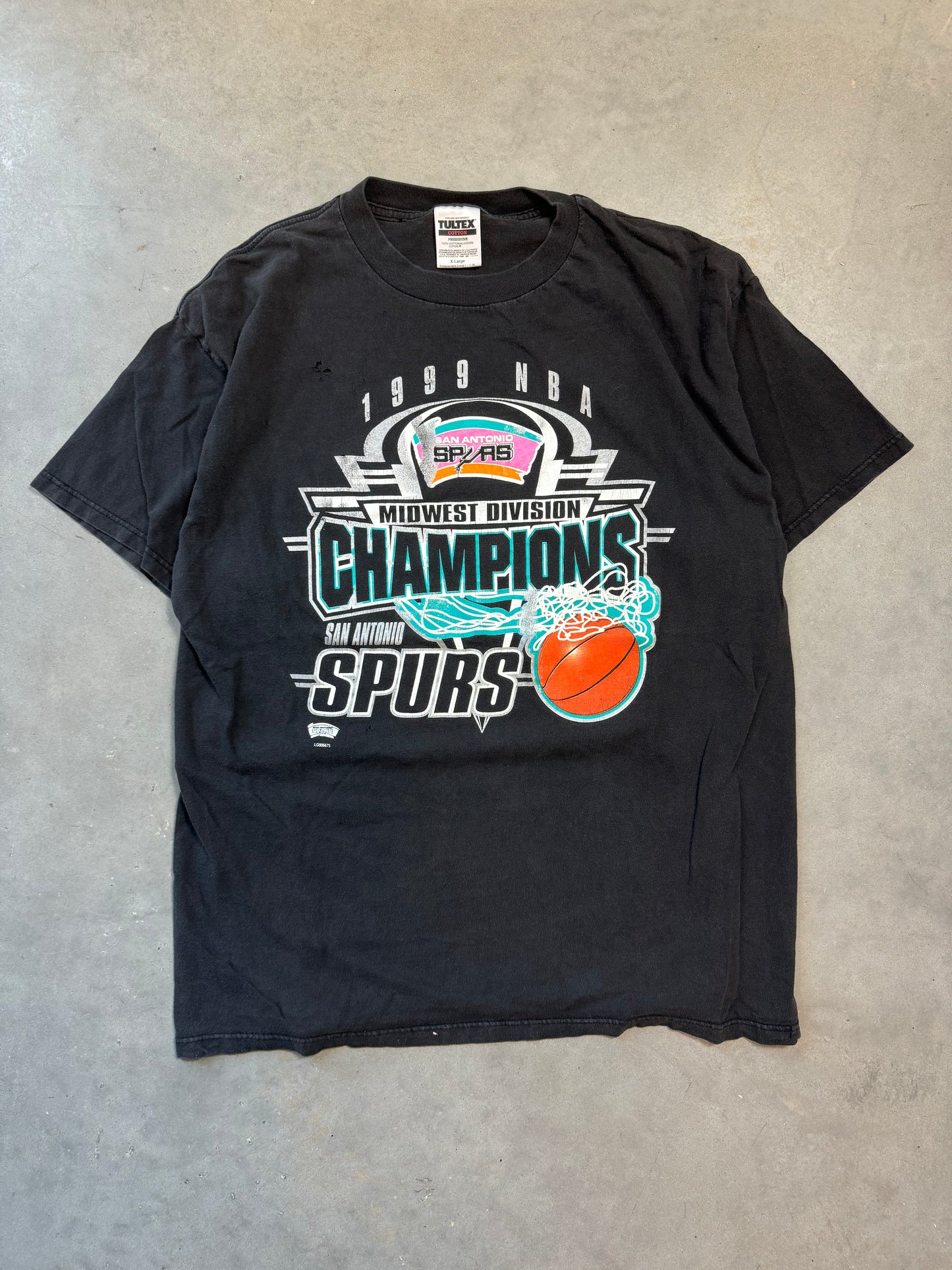 1999 San Antonio Spurs Vintage Midwest Division Champions NBA Tee (XL)