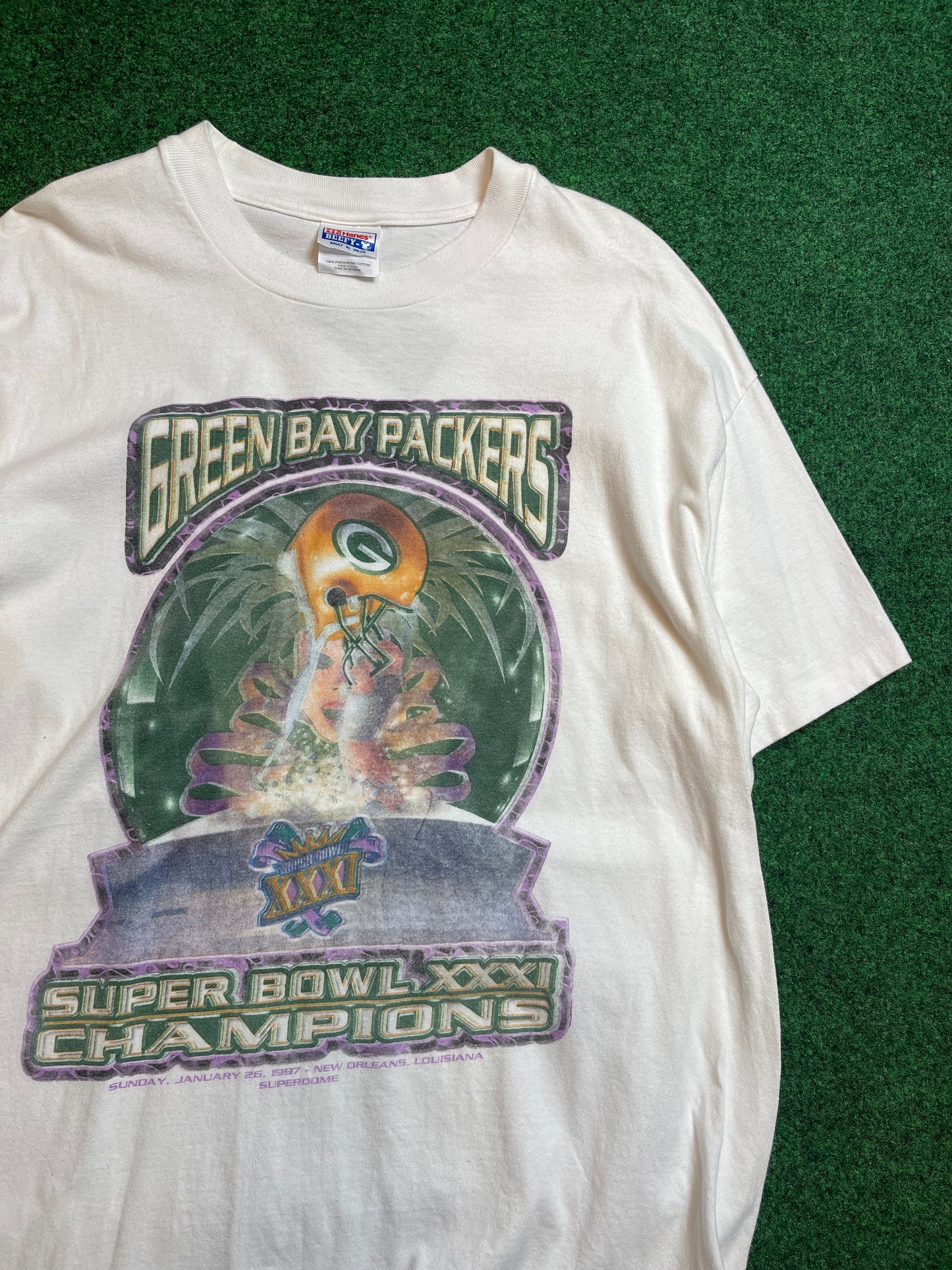 1997 Green Bay Packers Super Bowl XXXI Champions Vintage Starter NFL Tee (XL)