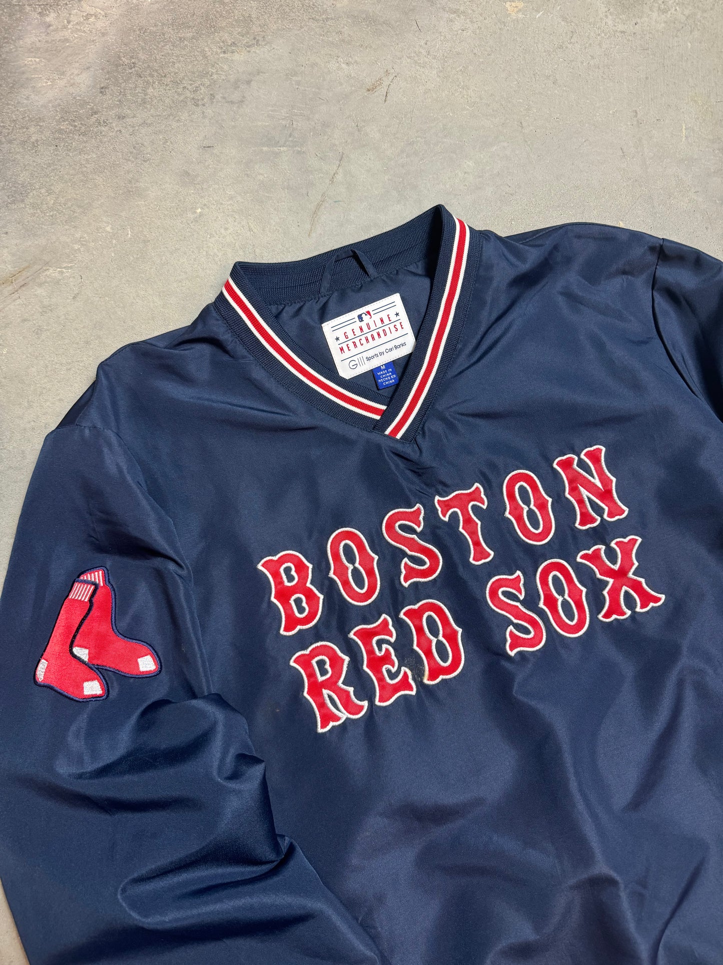 00’s Boston Red Sox Embroidered MLB Baseball Pullover (Medium)