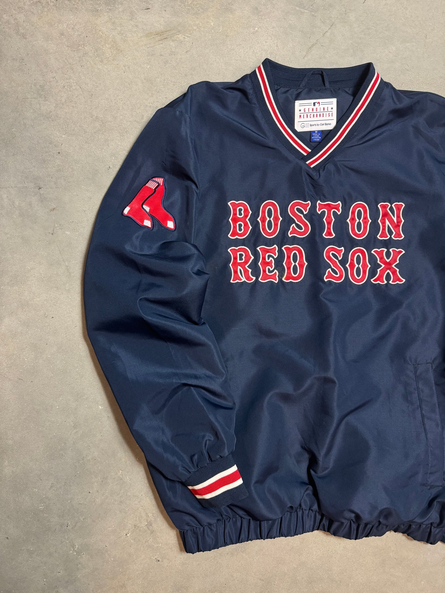 00’s Boston Red Sox Embroidered MLB Baseball Pullover (Medium)