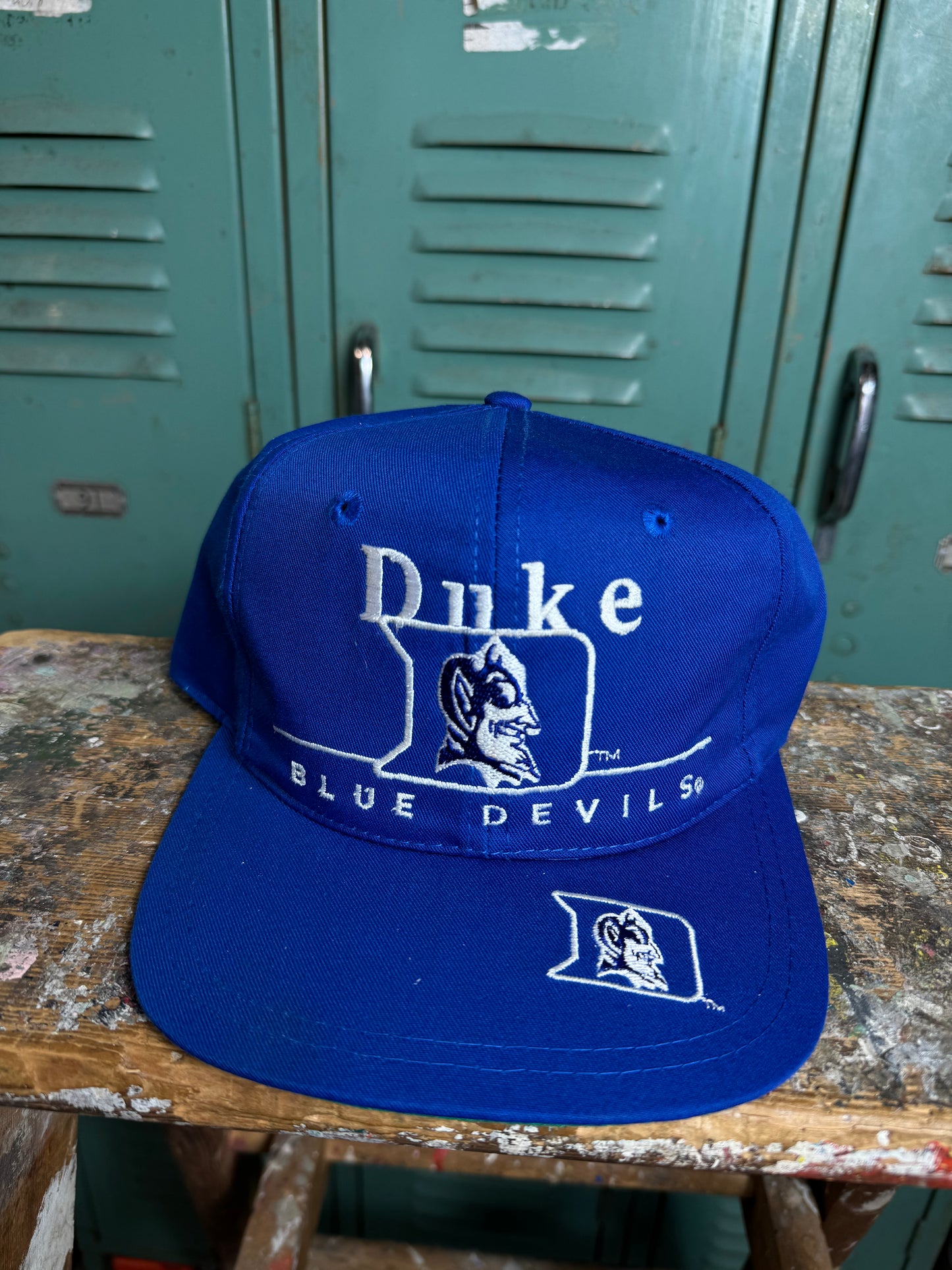 90’s Duke Blue Devils Vintage Multi Logo Snapback Hat - Deadstock (OSFA)