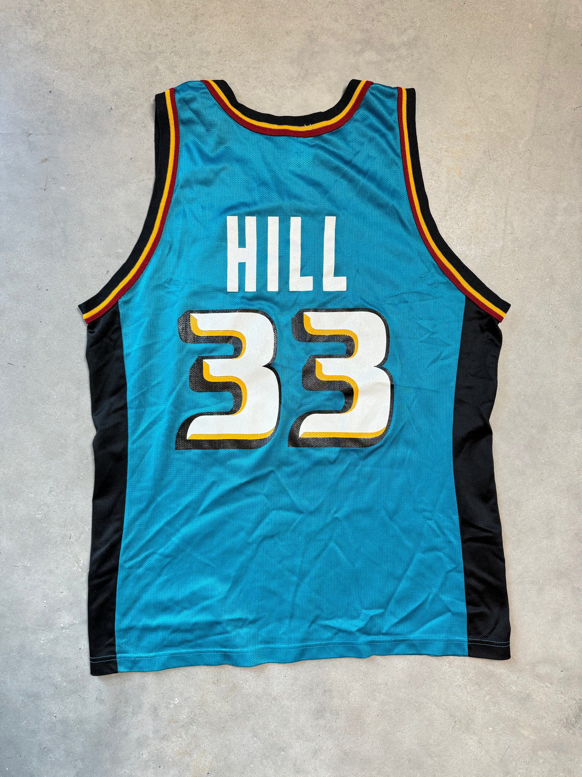 90's Detroit Pistons Grant Hill Vintage Teal Big Horse Champion 90's Detroit Pistons Grant Hill Vintage Teal Big Horse Champion