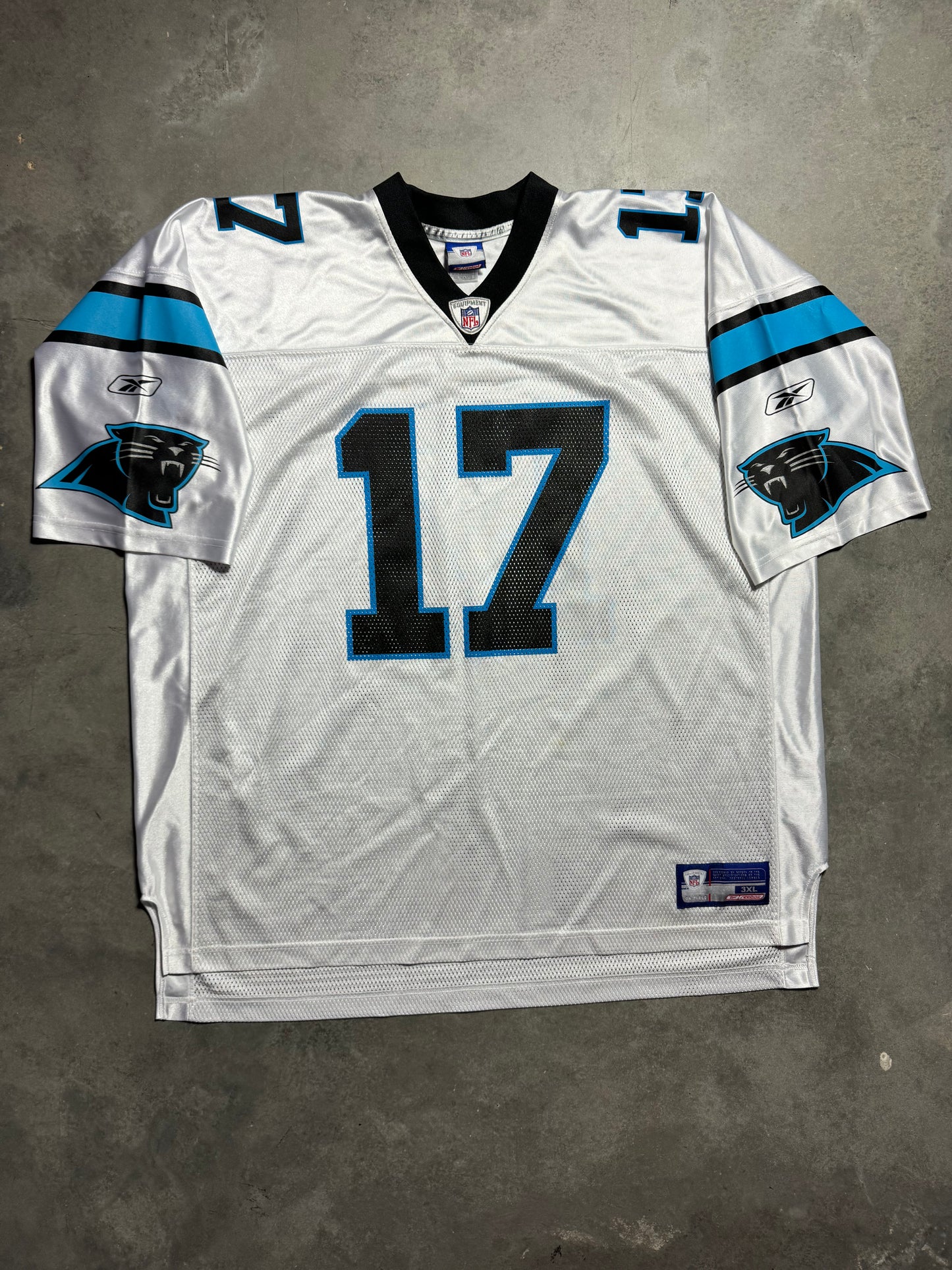 00’s Carolina Panthers Jake Delhomme Vintage White Reebok NFL Jersey (XXXL)