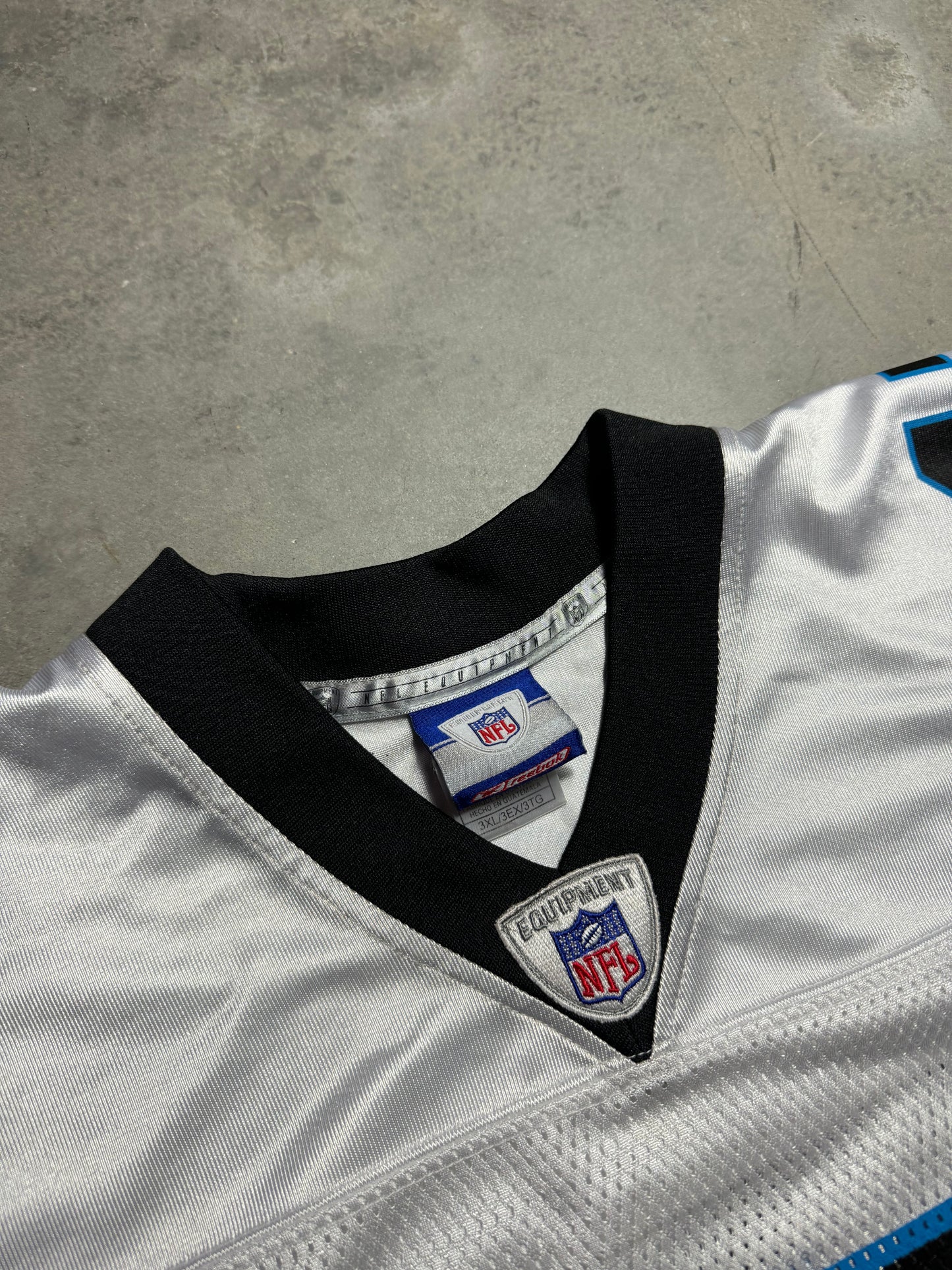 00’s Carolina Panthers Jake Delhomme Vintage White Reebok NFL Jersey (XXXL)
