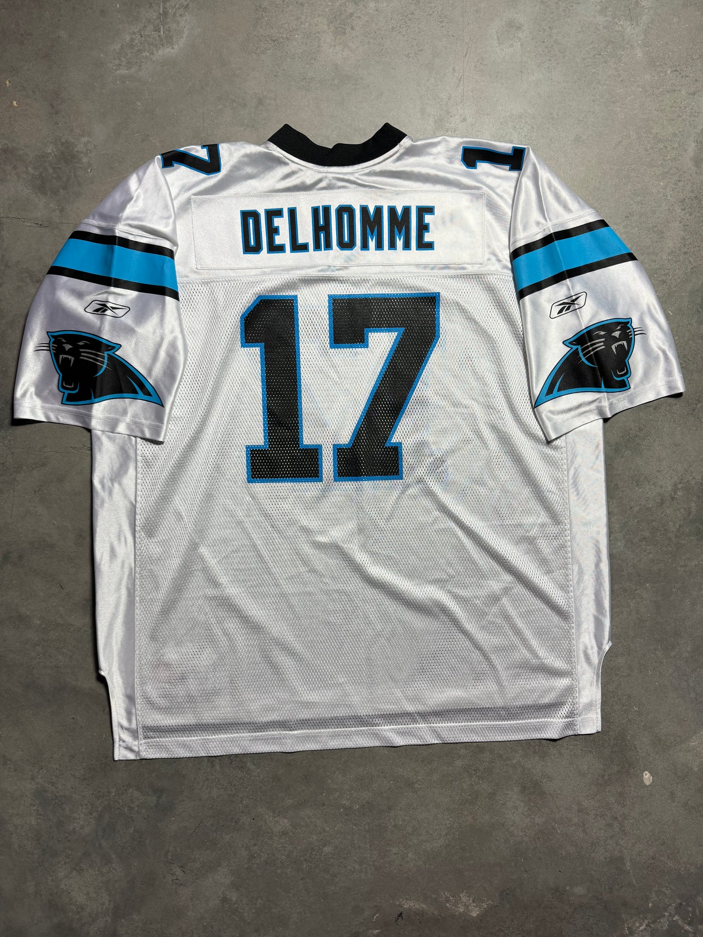 00’s Carolina Panthers Jake Delhomme Vintage White Reebok NFL Jersey (XXXL)
