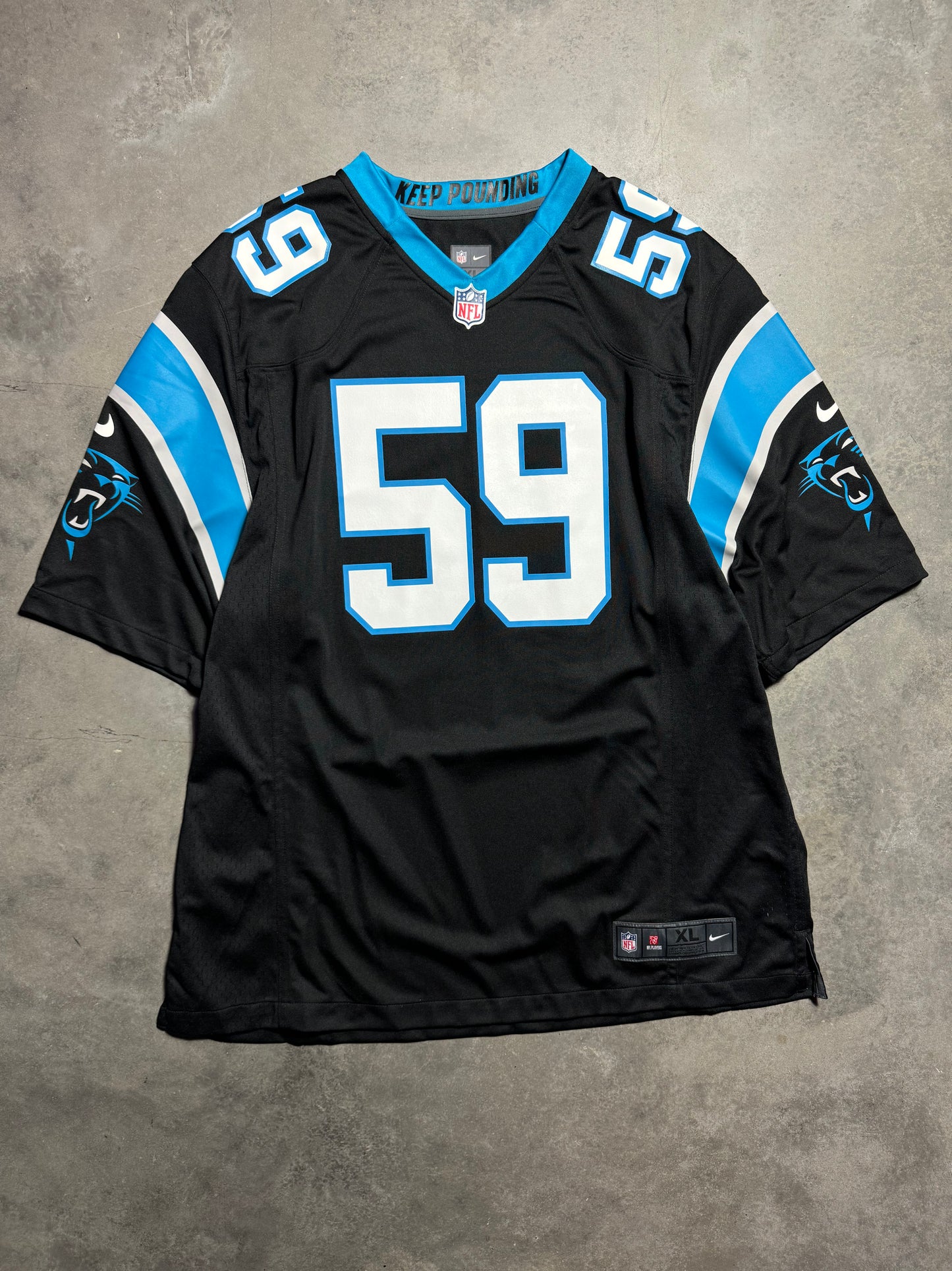 2013 Carolina Panthers Luke Kuechly Black Nike NFL Jersey - Deadstock & Autographed (XL)