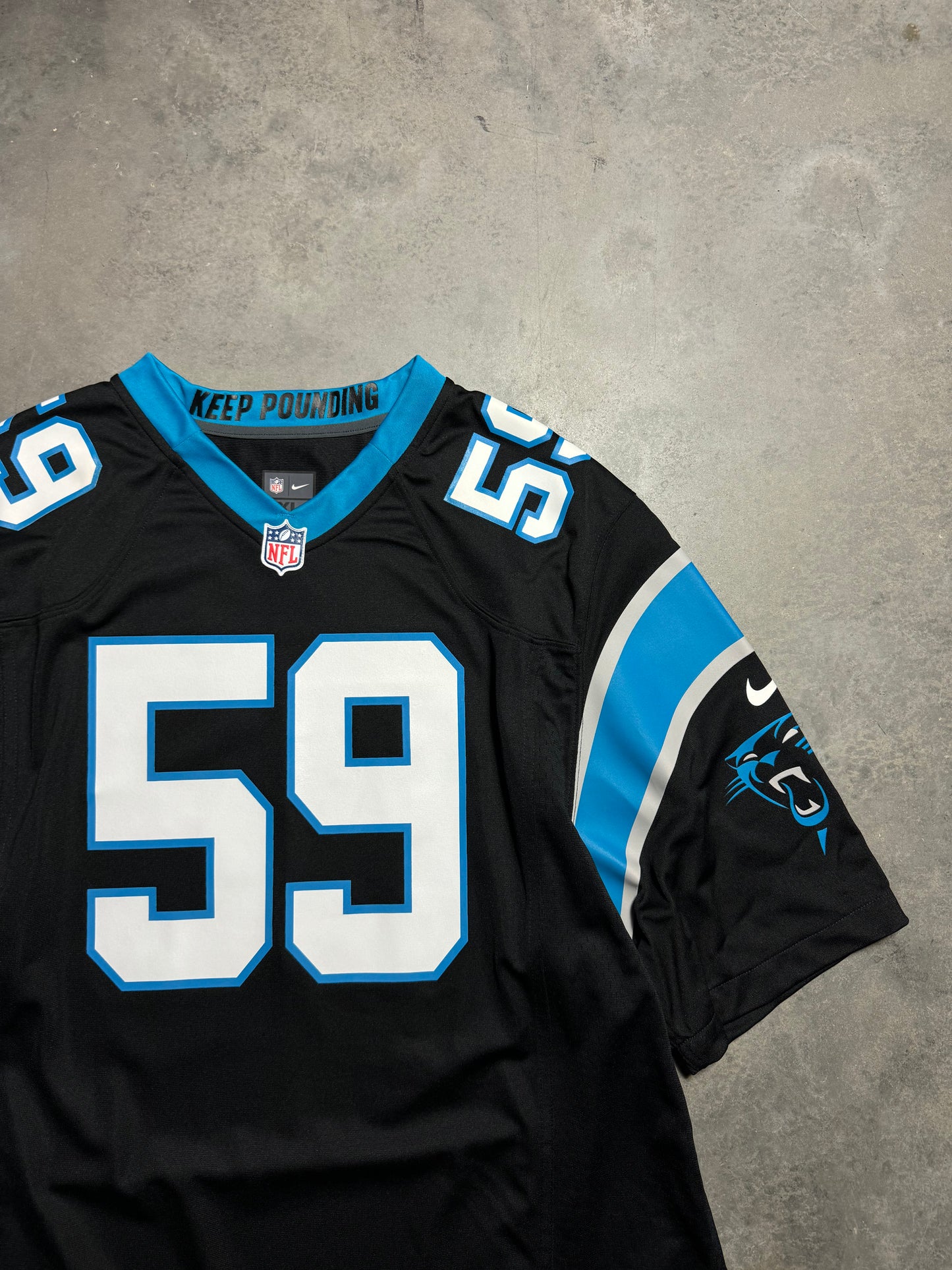 2013 Carolina Panthers Luke Kuechly Black Nike NFL Jersey - Deadstock & Autographed (XL)