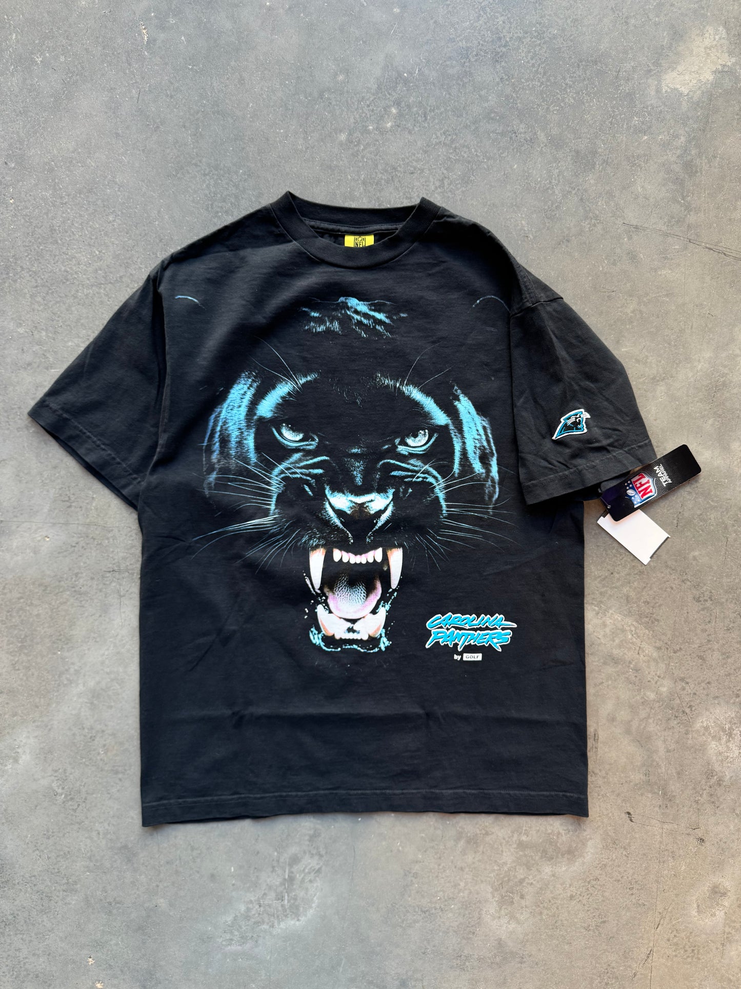 Carolina Panthers x GOLF WANG x NFL Big Face Panther Tee - Deadstock (Small)