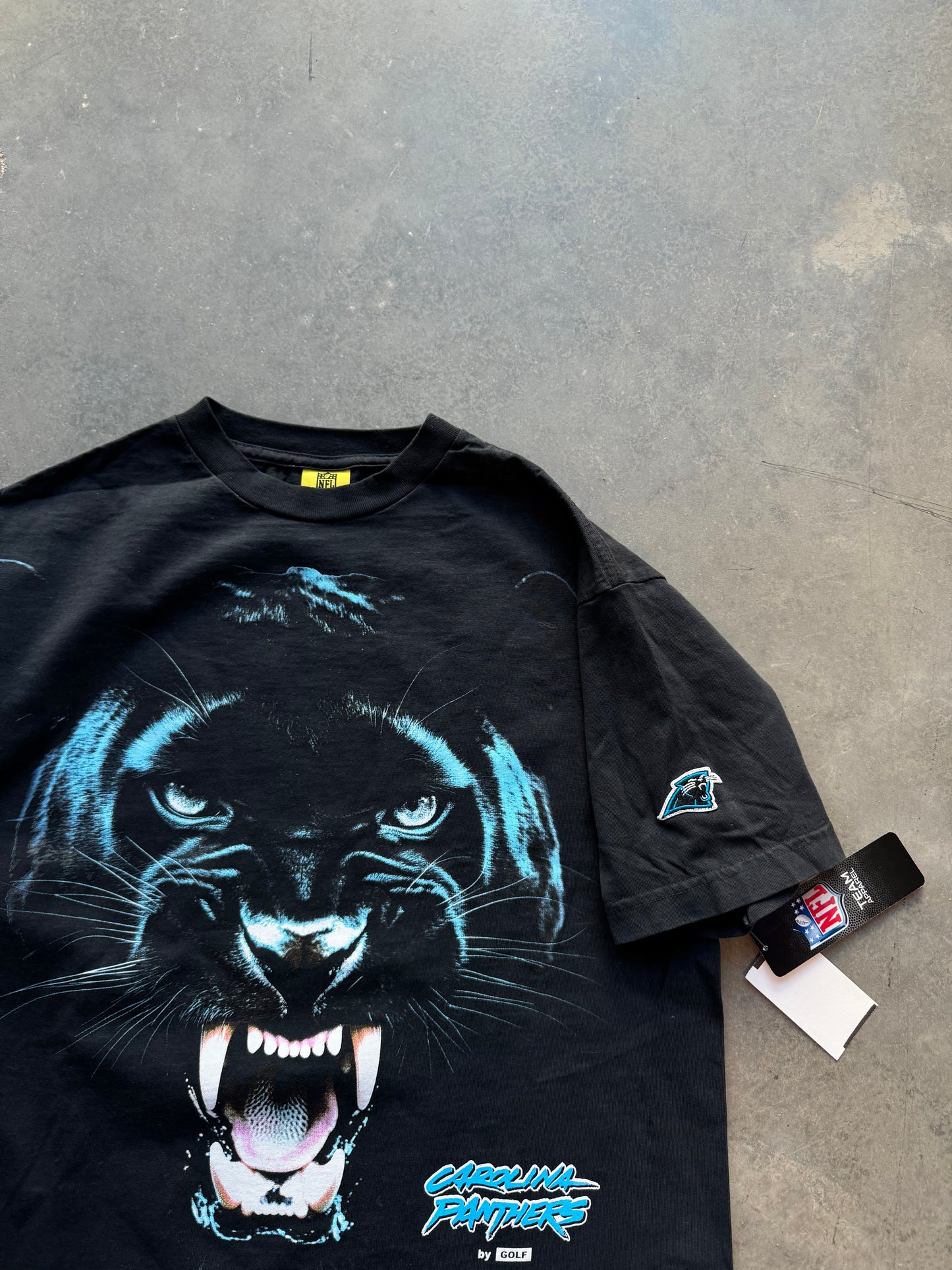 Carolina Panthers x GOLF WANG x NFL Big Face Panther Tee - Deadstock (Small)