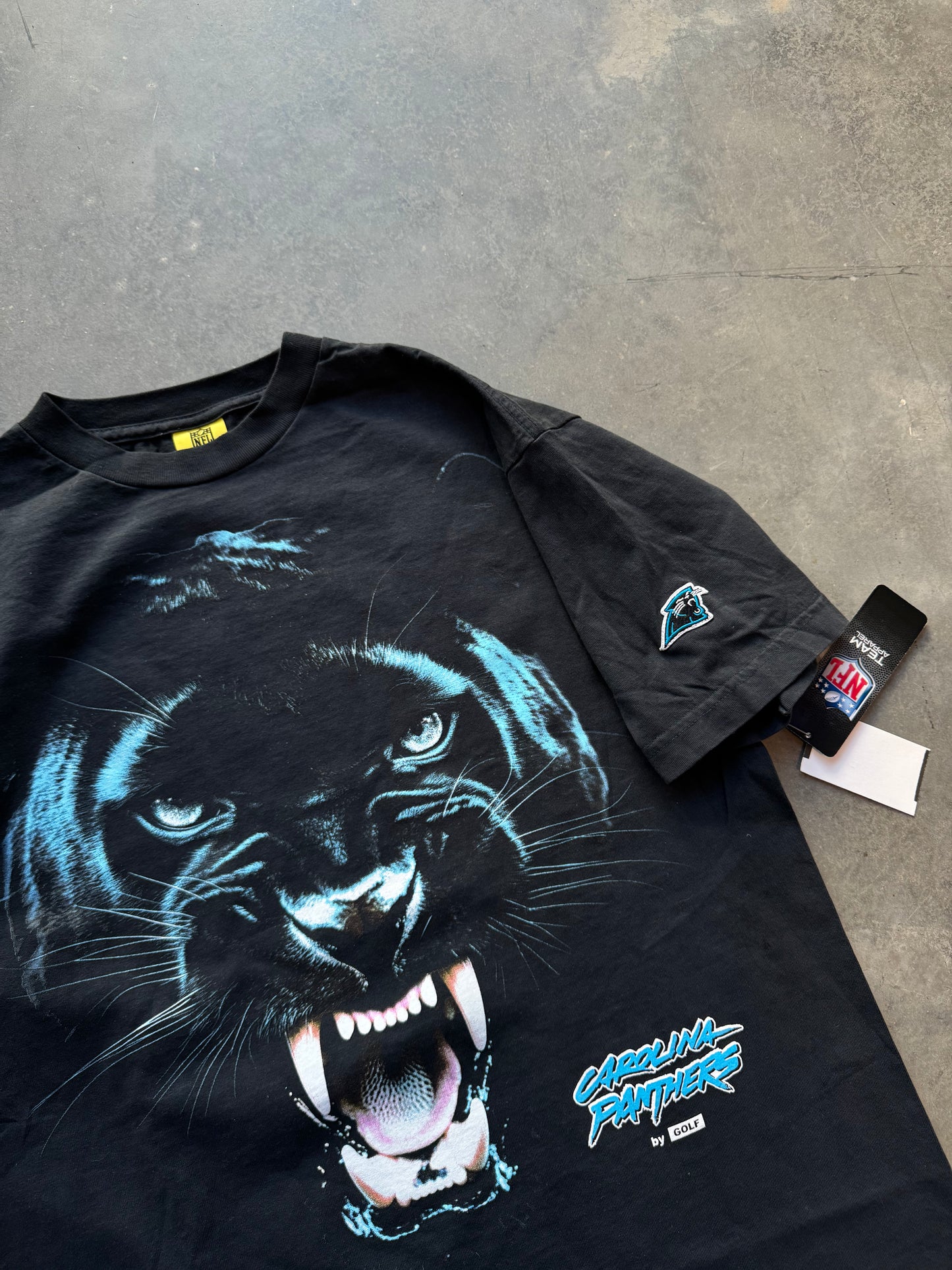 Carolina Panthers x GOLF WANG x NFL Big Face Panther Tee - Deadstock (Small)