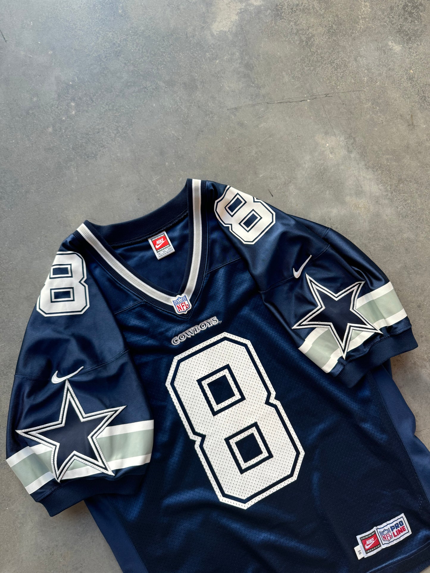 1996 Dallas Cowboys Troy Aikman Vintage Nike Blue NFL Pro Line Authentic Jersey (XL)