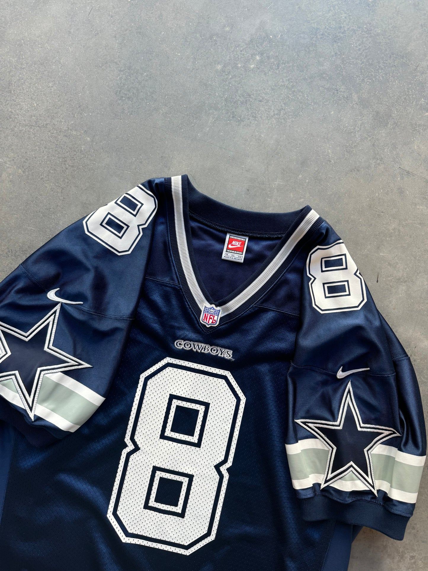 1996 Dallas Cowboys Troy Aikman Vintage Nike Blue NFL Pro Line Authentic Jersey (XL)