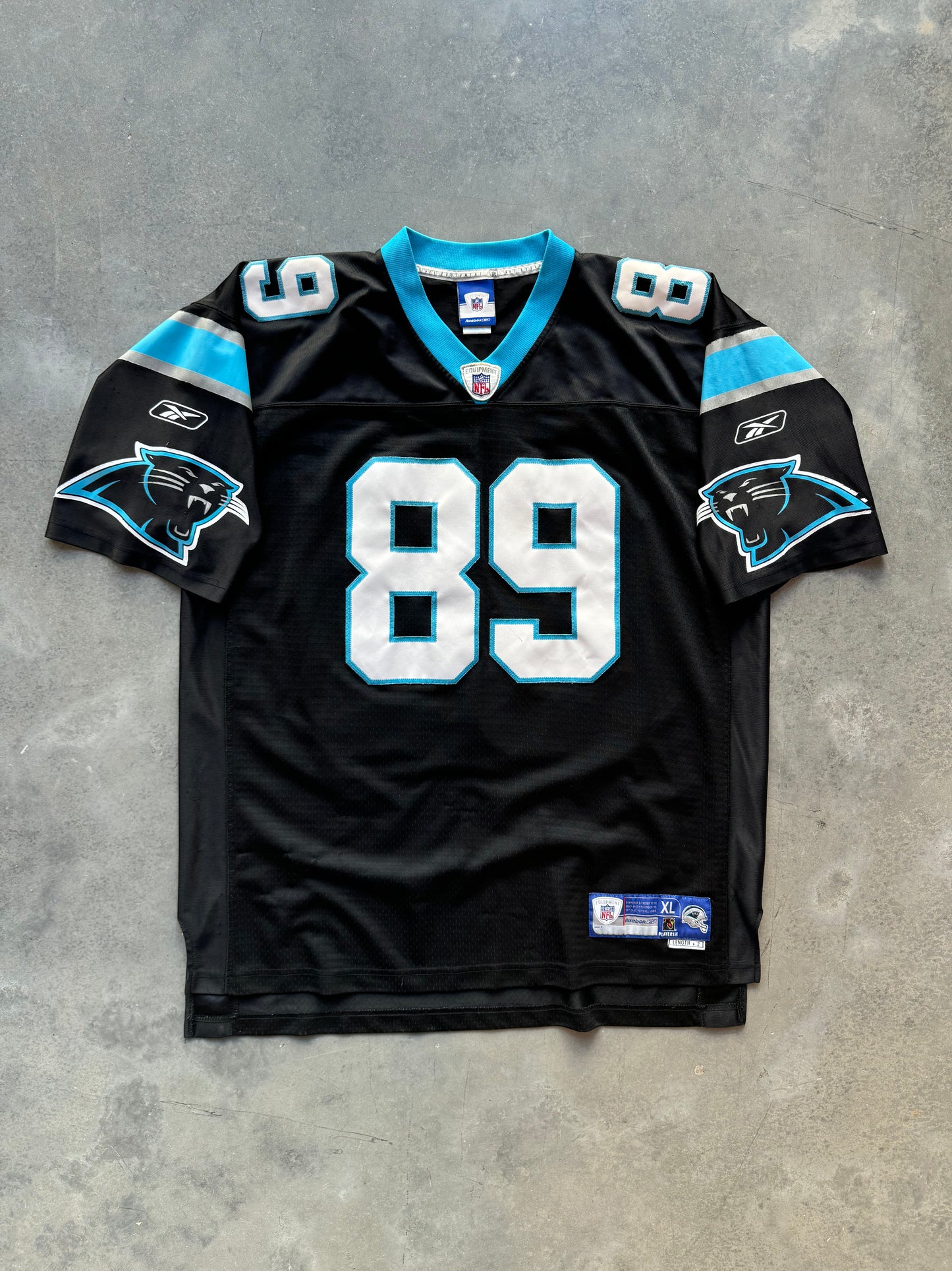 00’s Carolina Panthers Steve Smith Vintage Reebok Black Stitched Swingman NFL Jersey (XL)