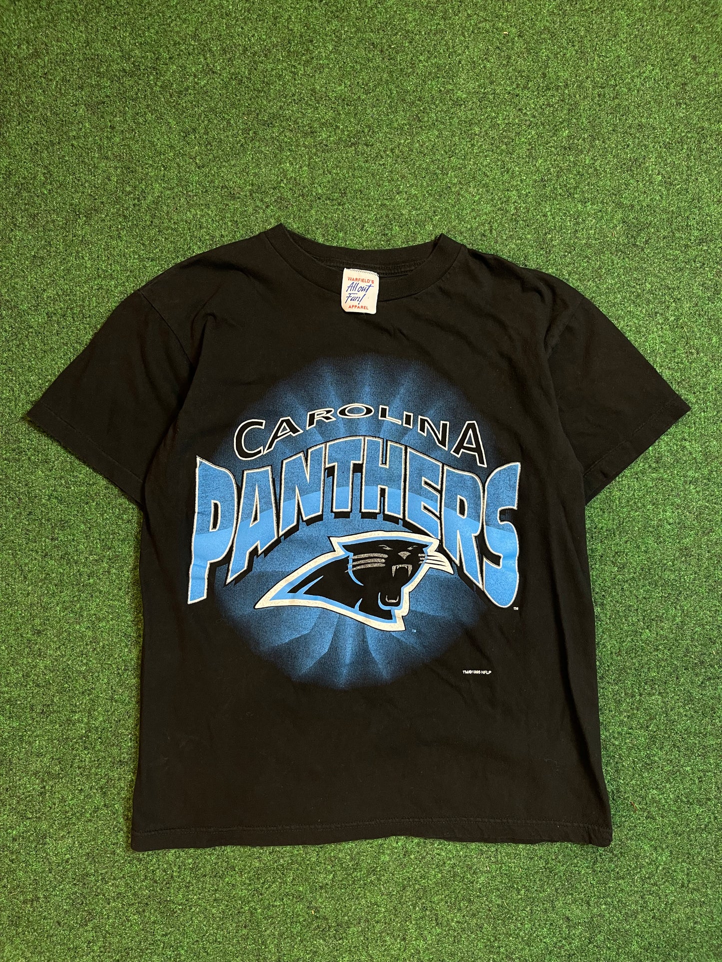 1995 Carolina Panthers Vintage NFL Burst Graphic Tee (Medium)