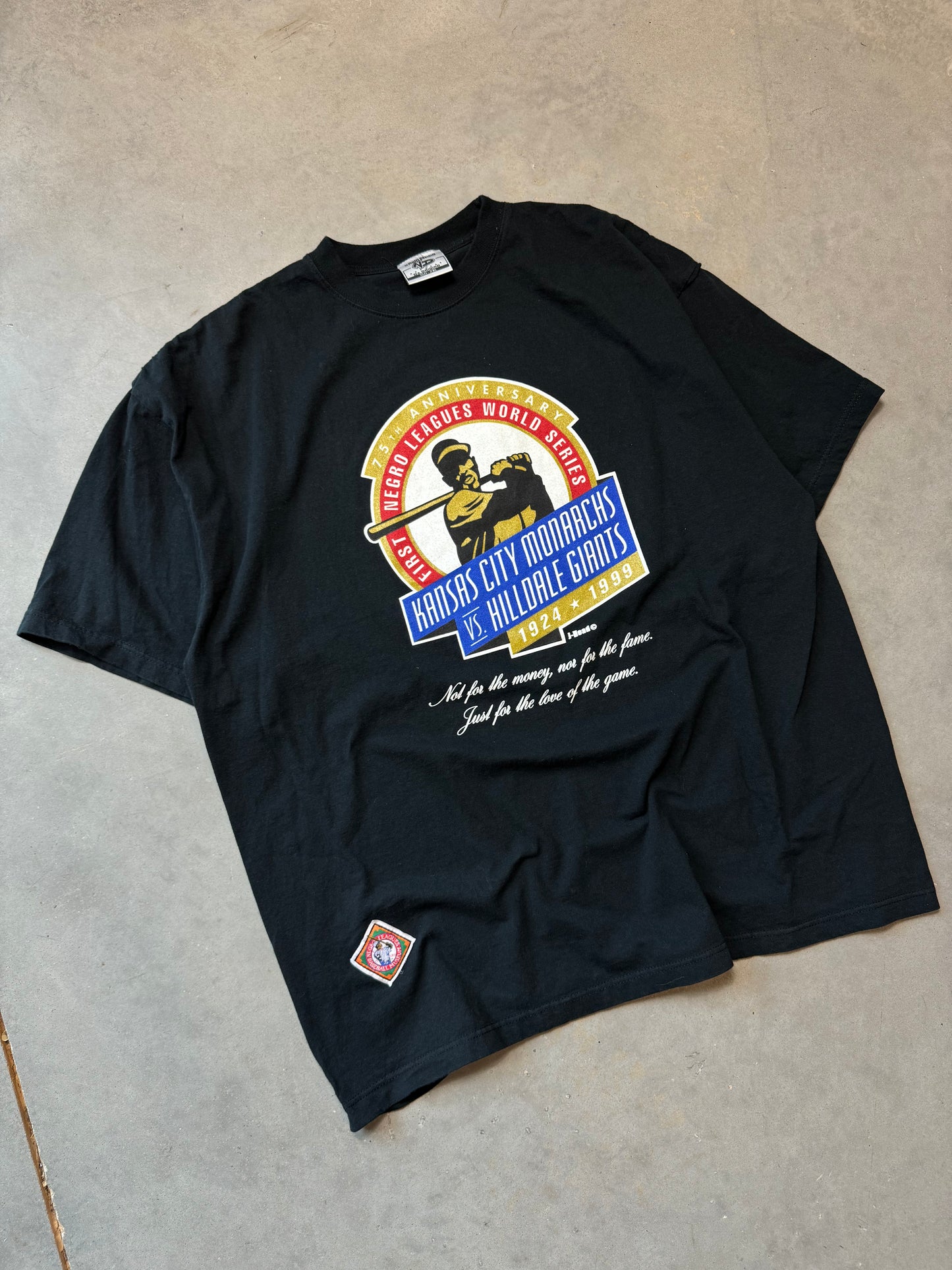 1999 Negro League Baseball 75th Anniversary Kansas City Monarchs vs. Hilldale Giants Tee (XXL)