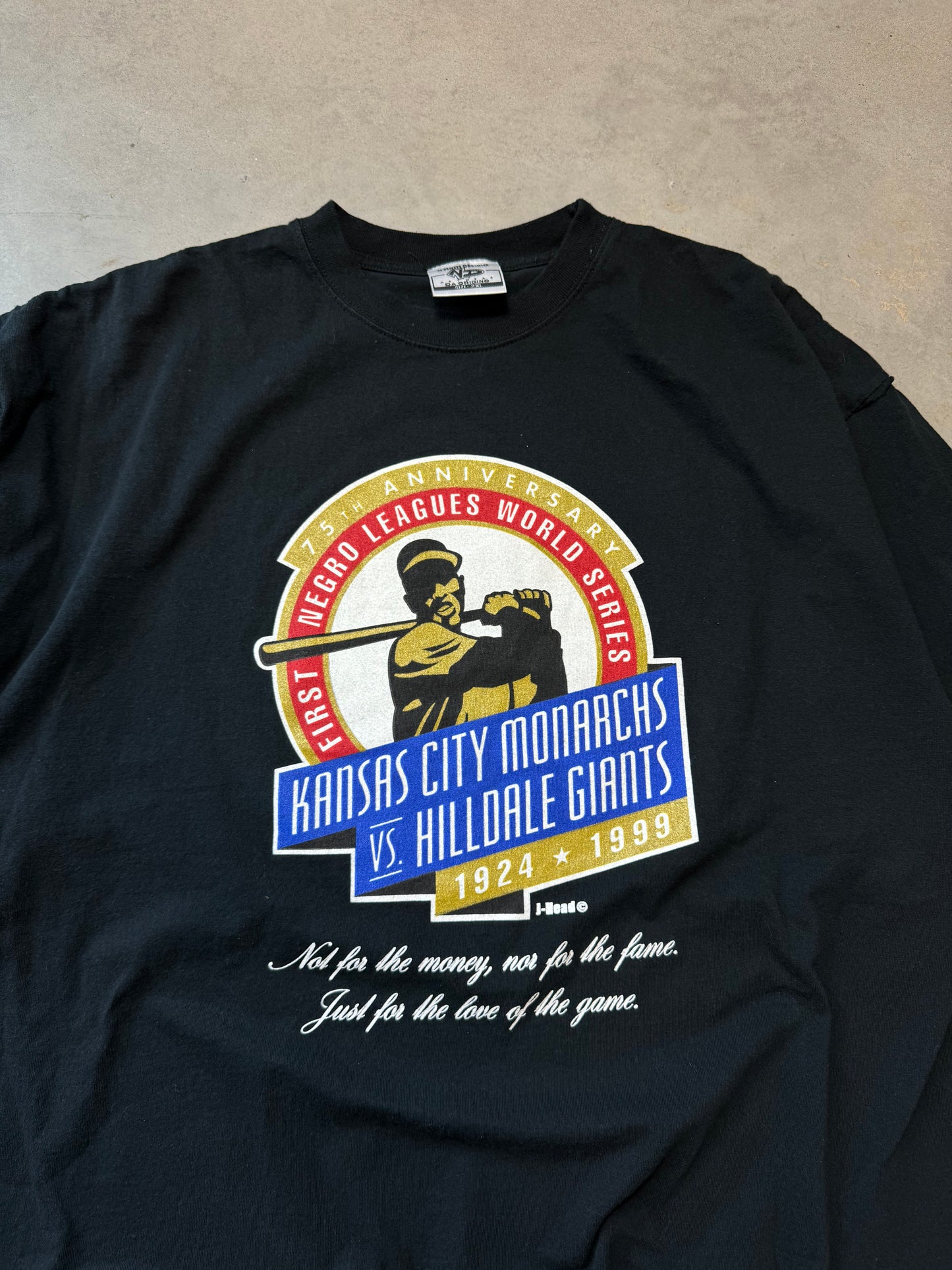 1999 Negro League Baseball 75th Anniversary Kansas City Monarchs vs. Hilldale Giants Tee (XXL)