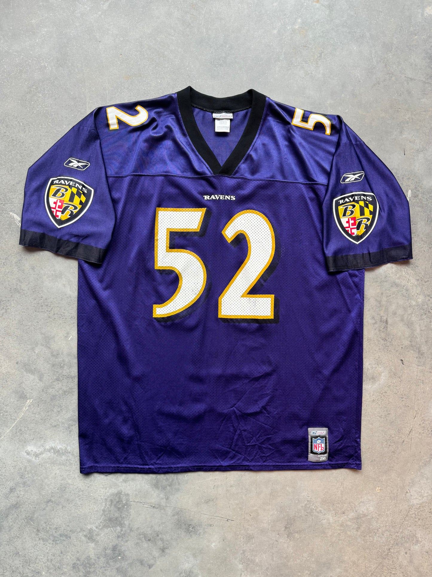 00’s Baltimore Ravens Ray Lewis Vintage Purple Reebok NFL Jersey (XXL)