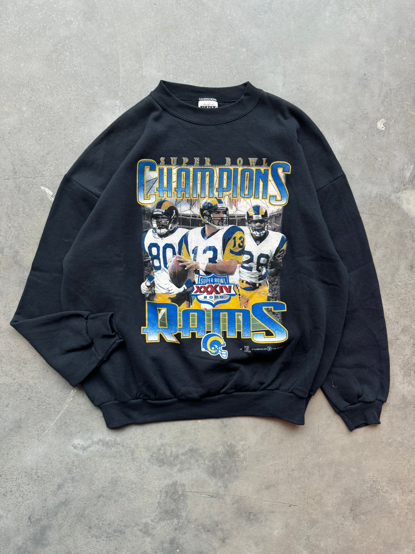 2000 St. Louis Rams Super Bowl XXXIV Champions Vintage Star Players NFL Crewneck - Deadstock (XL)