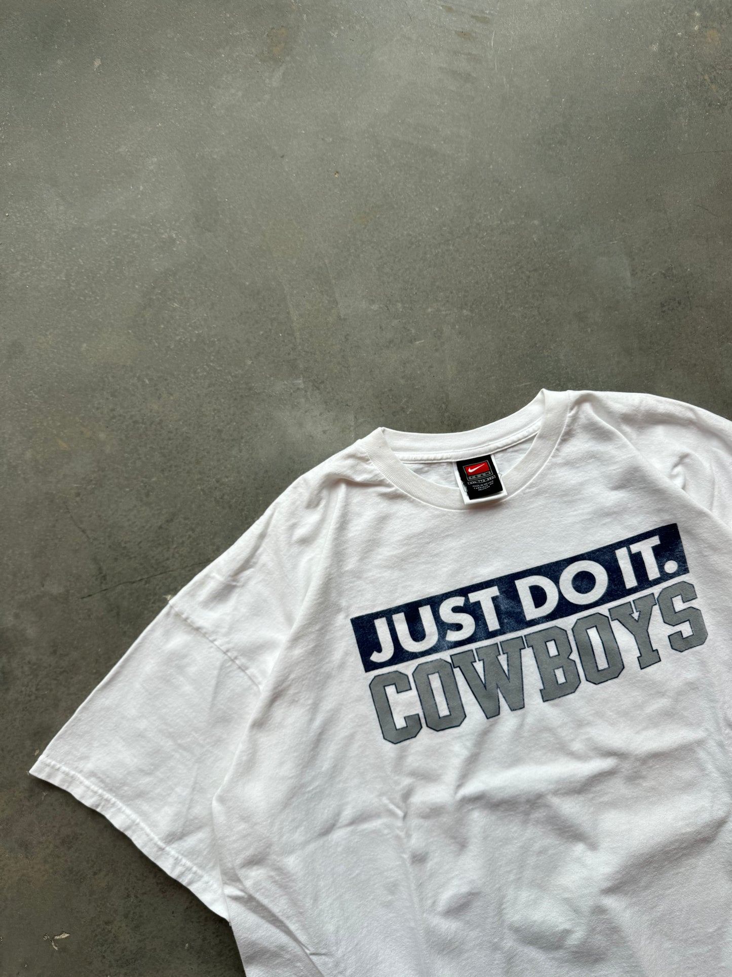 00’s Dallas Cowboys Vintage Nike Just Do It Accolades White NFL Tee (Boxy XXL)