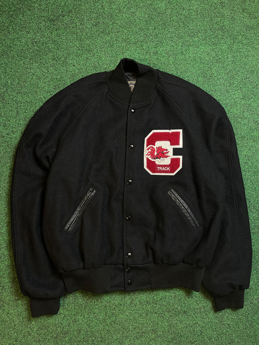 00’s South Carolina Gamecocks Track and Field Wool Letterman Jacket (Large)