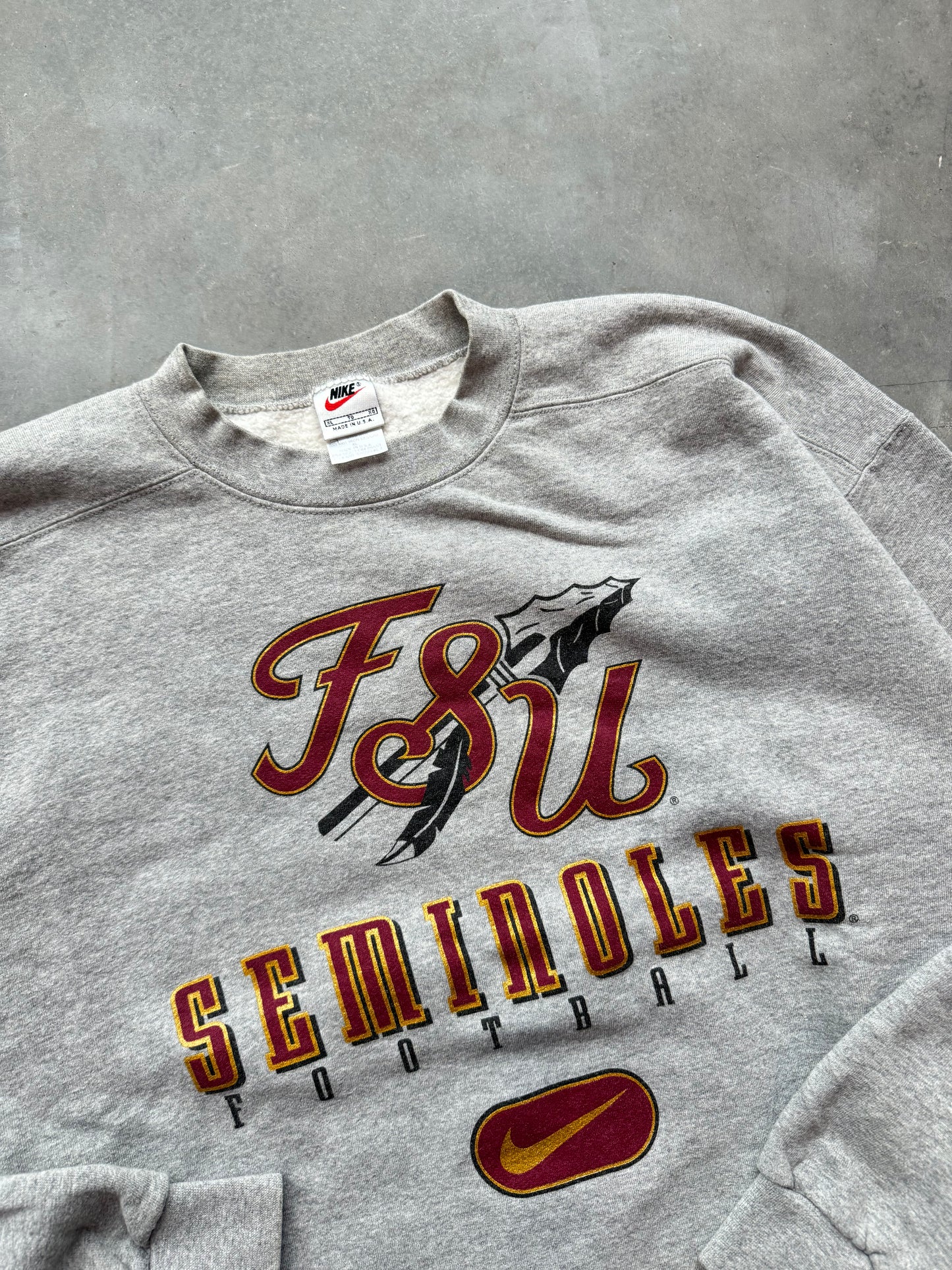 90’s FSU Florida State Seminoles Vintage Nike College Crewneck (XL)