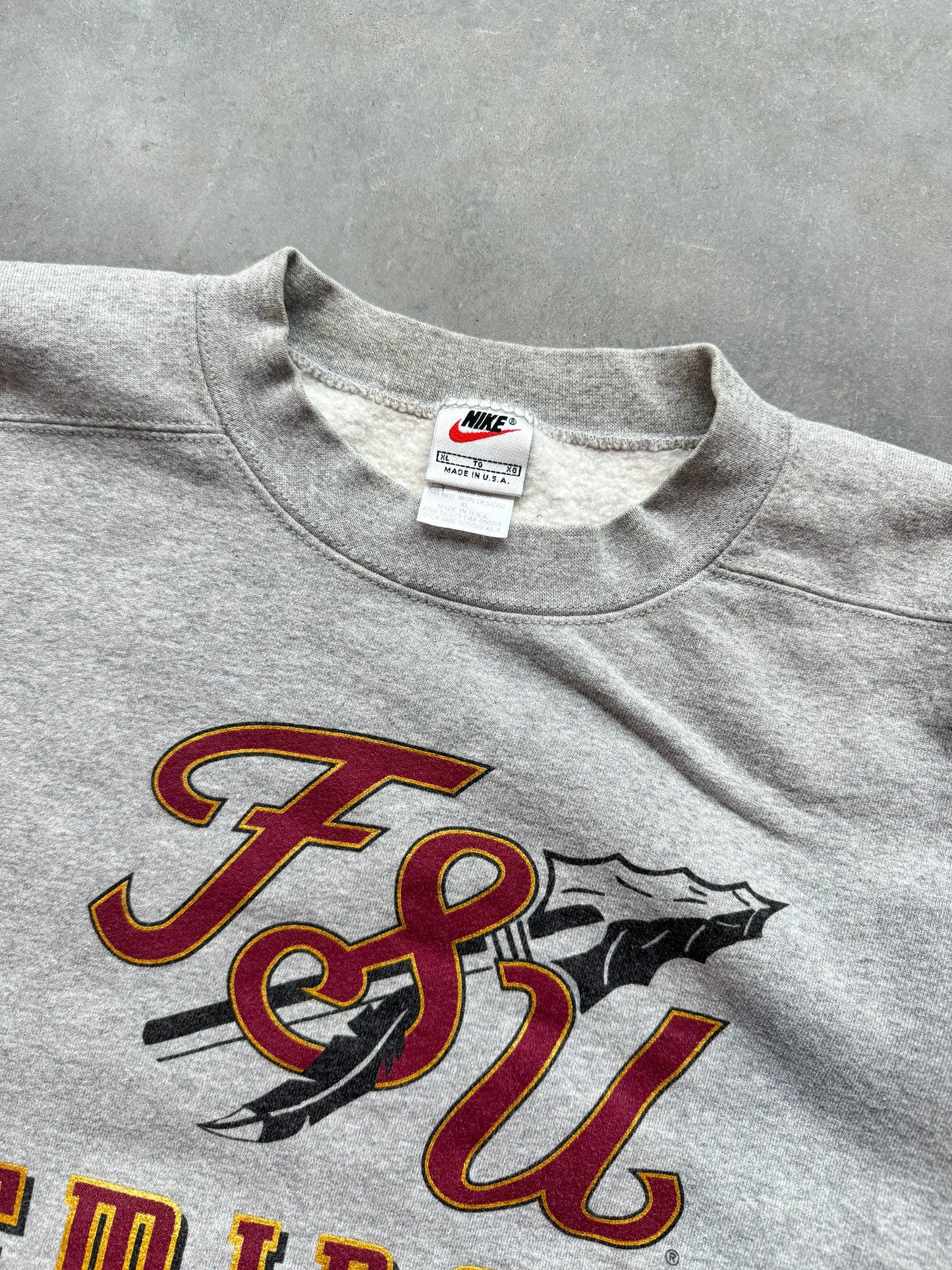 90’s FSU Florida State Seminoles Vintage Nike College Crewneck (XL)