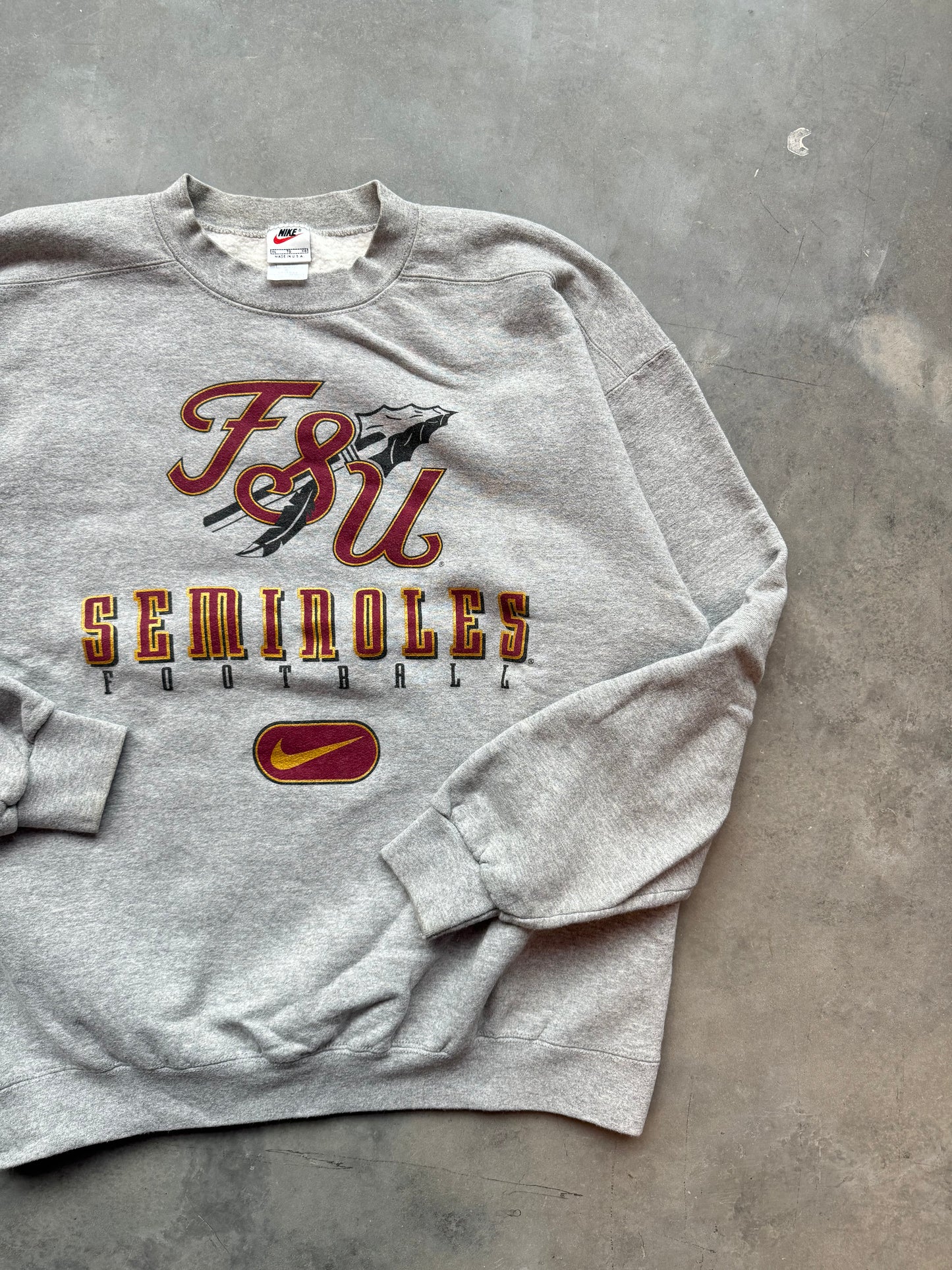 90’s FSU Florida State Seminoles Vintage Nike College Crewneck (XL)