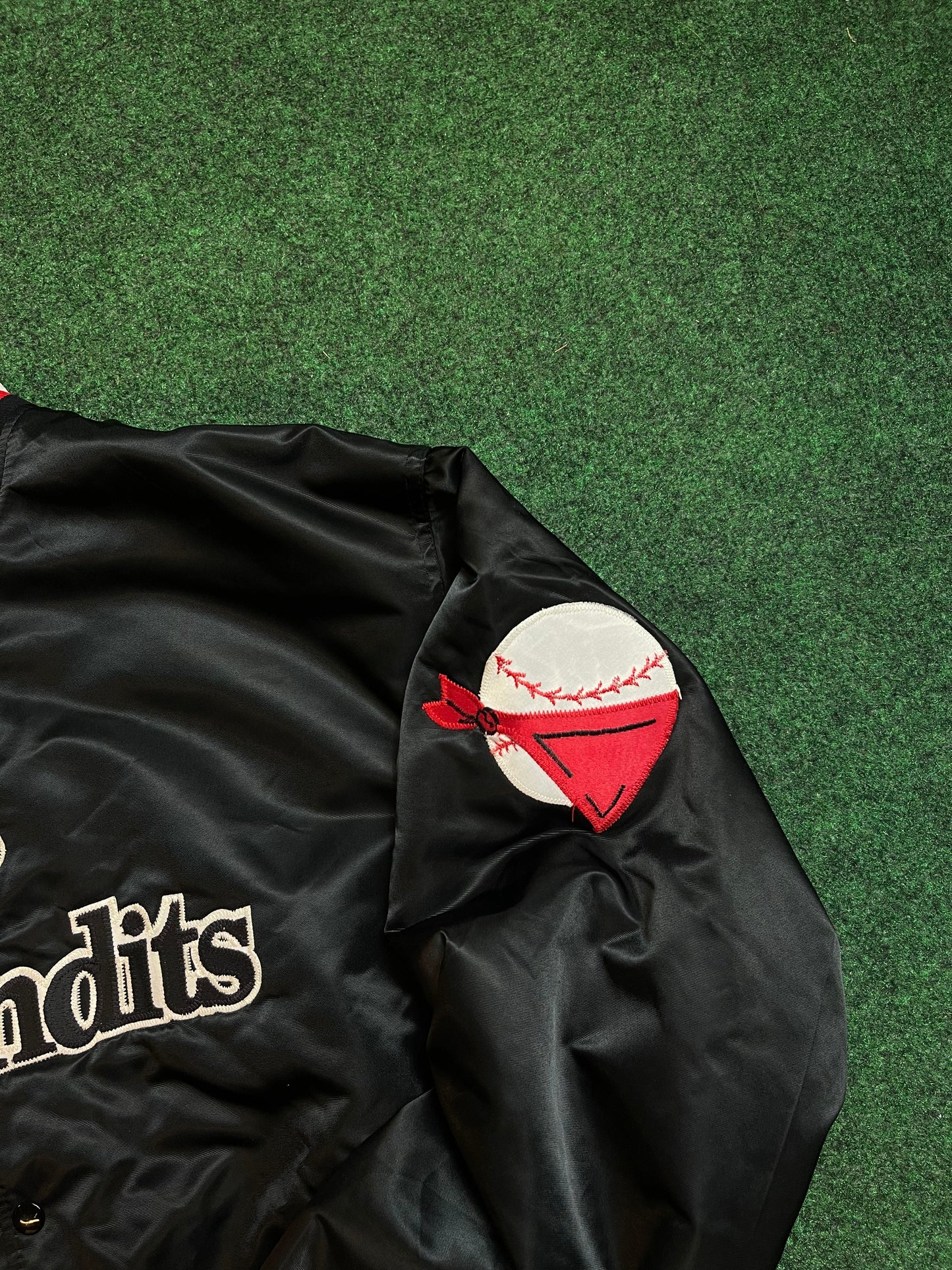 80’s Quad City River Bandits Vintage Minor League Baseball Starter Satin Jacket (XL)