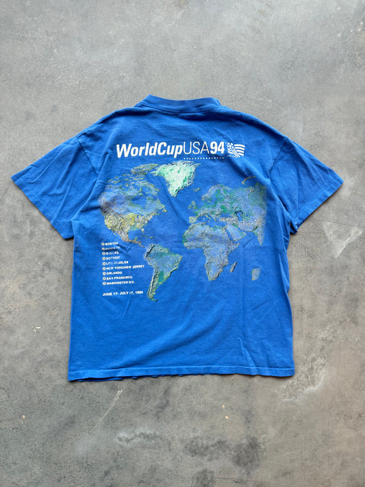 1994 World Cup x Mastercard “Welcome to the World Cup” Vintage Soccer Tee (Medium)