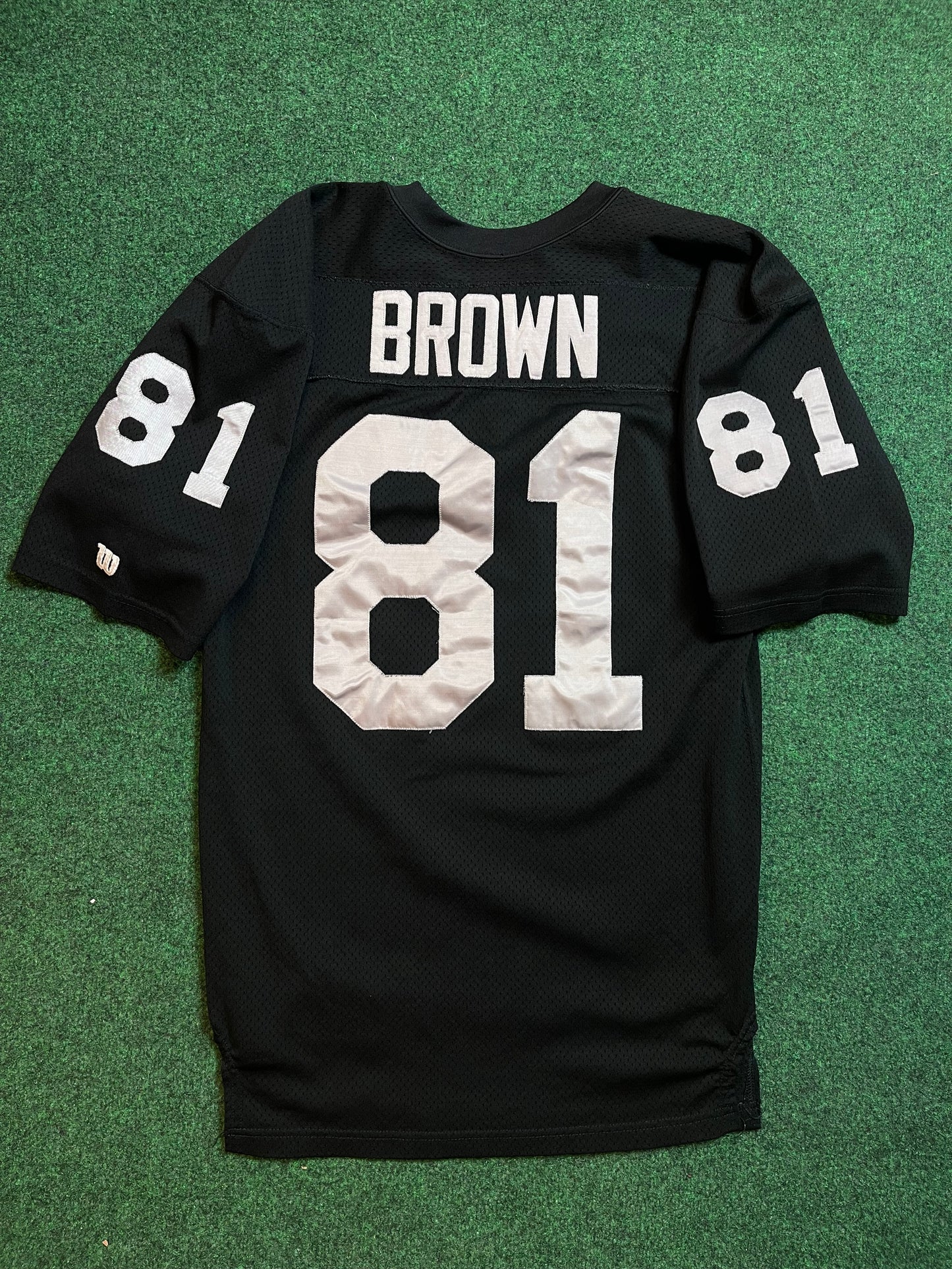 80’s Los Angeles Raiders Tim Brown Wilson Pro Model NFL Jersey (46/Large)