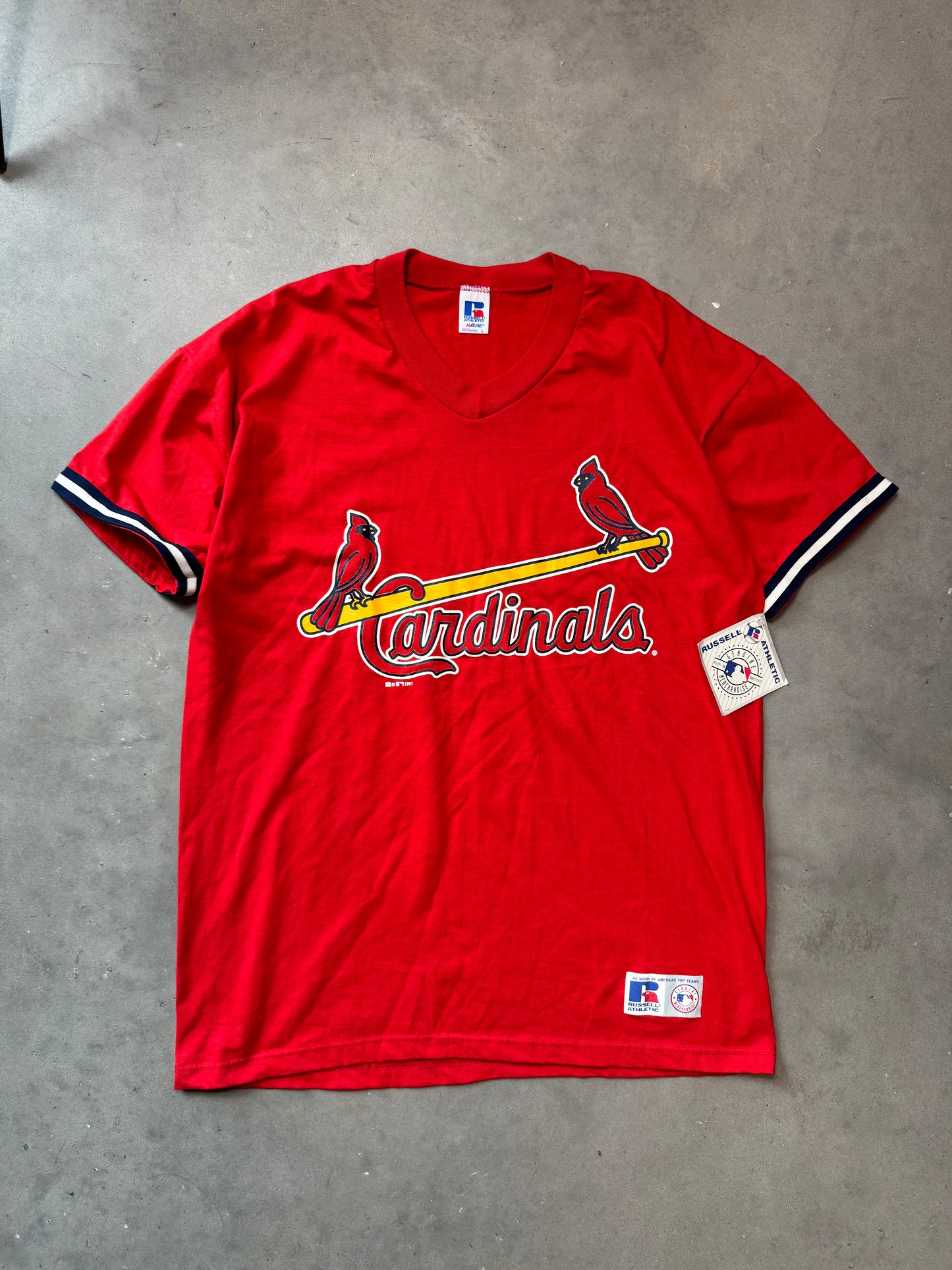 1997 St. Louis Cardinals Vintage Russell Athletic MLB Jersey Tee (Large)