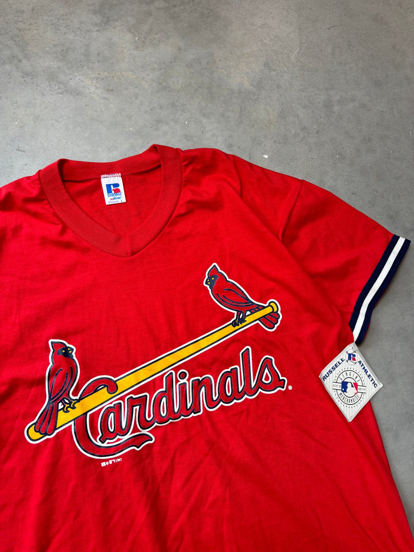 1997 St. Louis Cardinals Vintage Russell Athletic MLB Jersey Tee (Large)