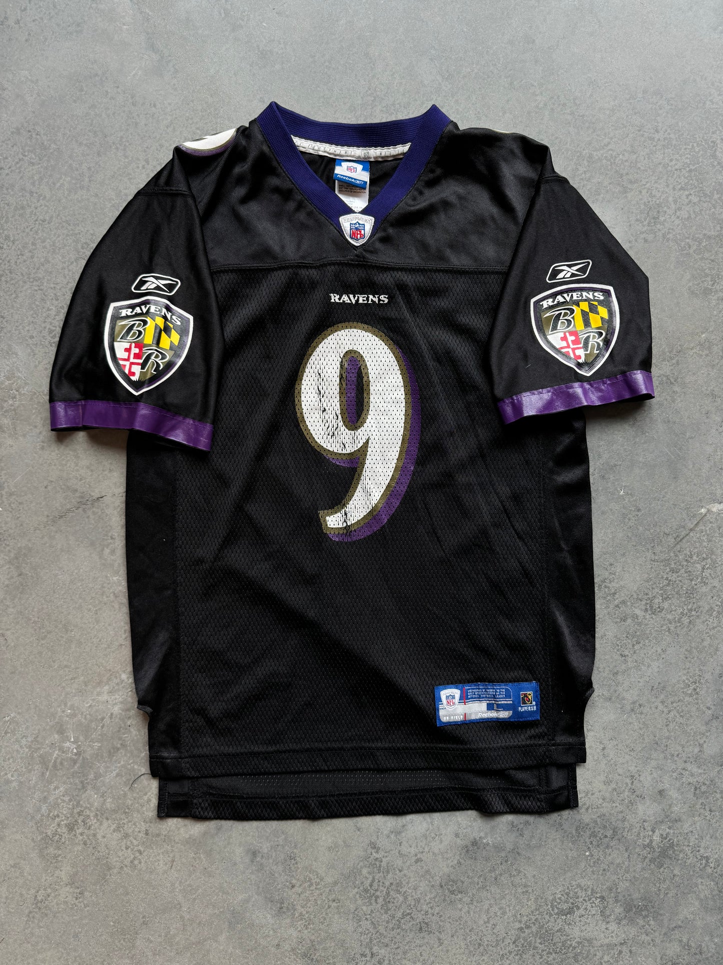 2006 Baltimore Ravens Steve McNair Vintage Black Alternate Reebok NFL Jersey (Youth Large)