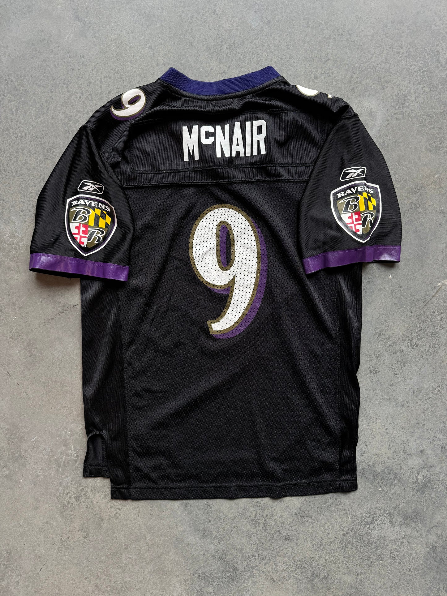 2006 Baltimore Ravens Steve McNair Vintage Black Alternate Reebok NFL Jersey (Youth Large)