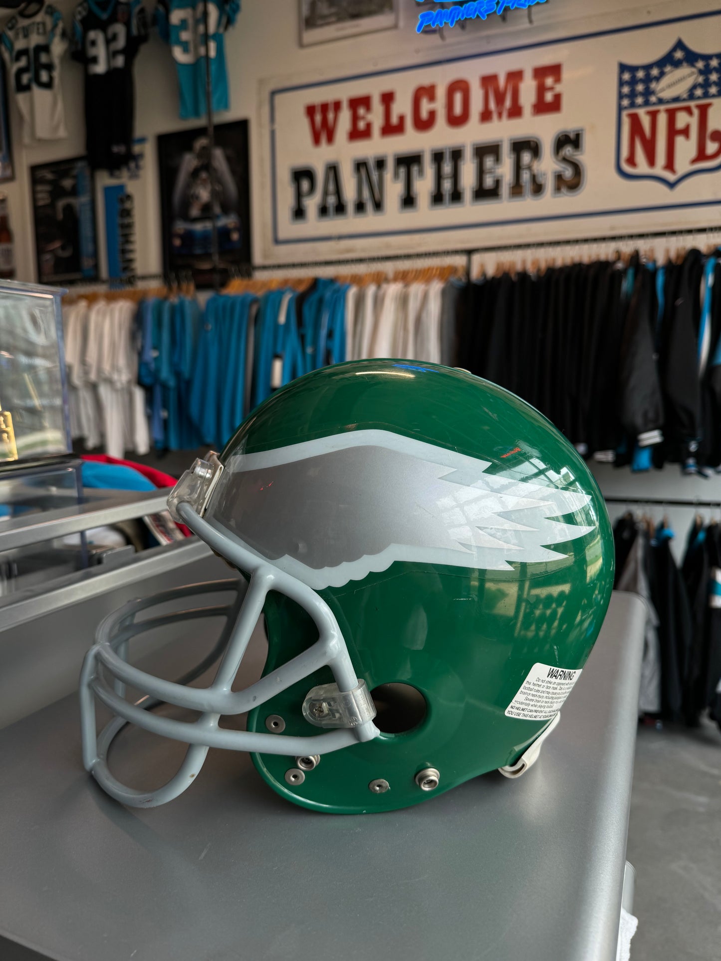 90’s Philadelphia Eagles Vintage Kelly Green Riddell Full Size NFL Helmet