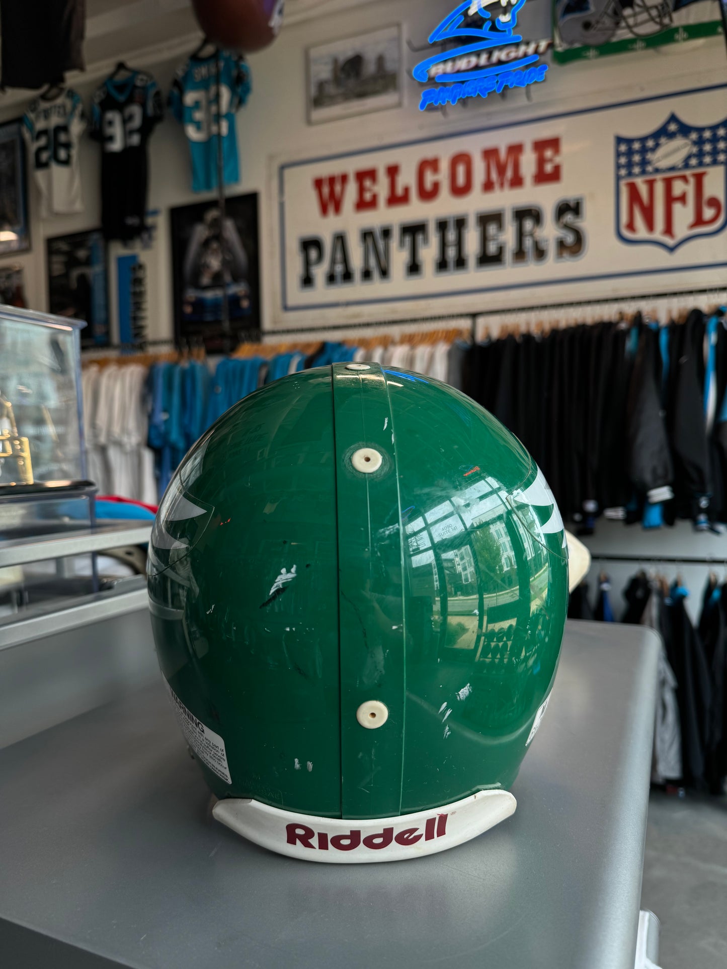 90’s Philadelphia Eagles Vintage Kelly Green Riddell Full Size NFL Helmet