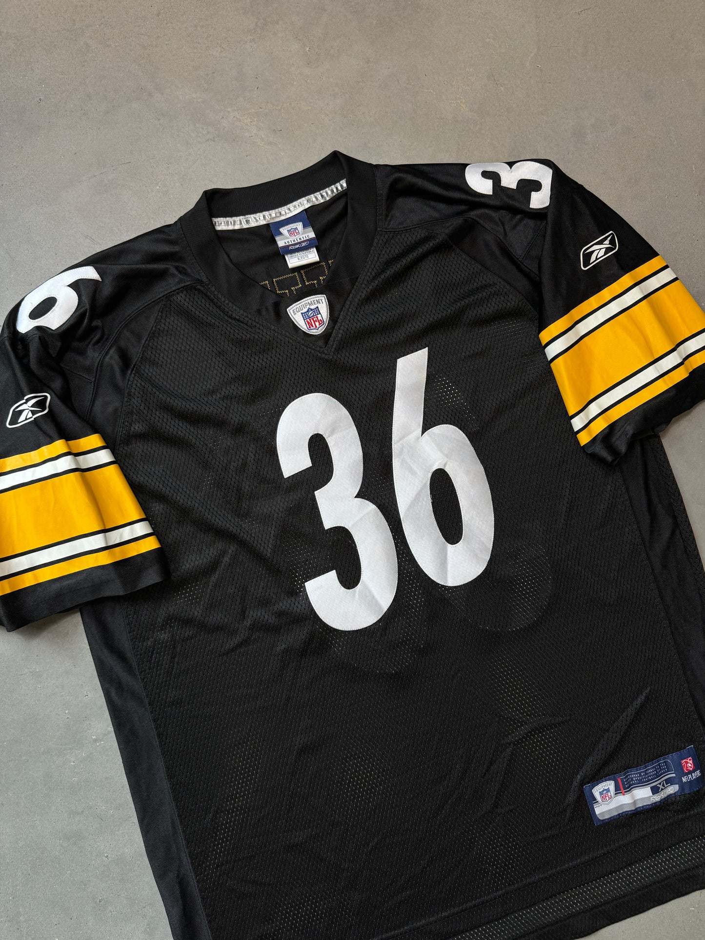 00’s Pittsburgh Steelers Jerome Bettis Vintage Reebok Swingman Stitched NFL Jersey (XL)