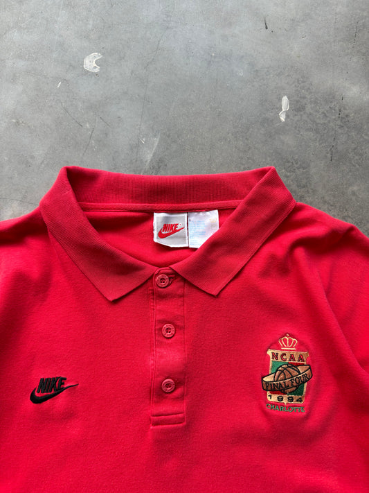 1994 Charlotte NCAA Final Four Red Nike College Basketball Polo Collared Shirt (XL)