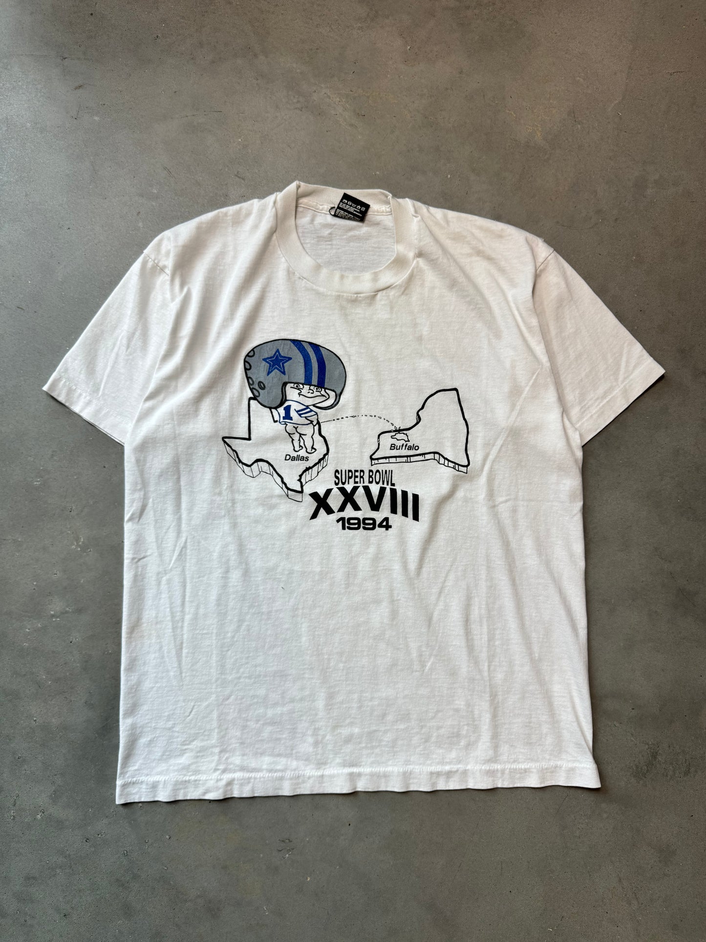 1994 Dallas Cowboys vs. Buffalo Bills Super Bowl XXVIII Tee (Medium)